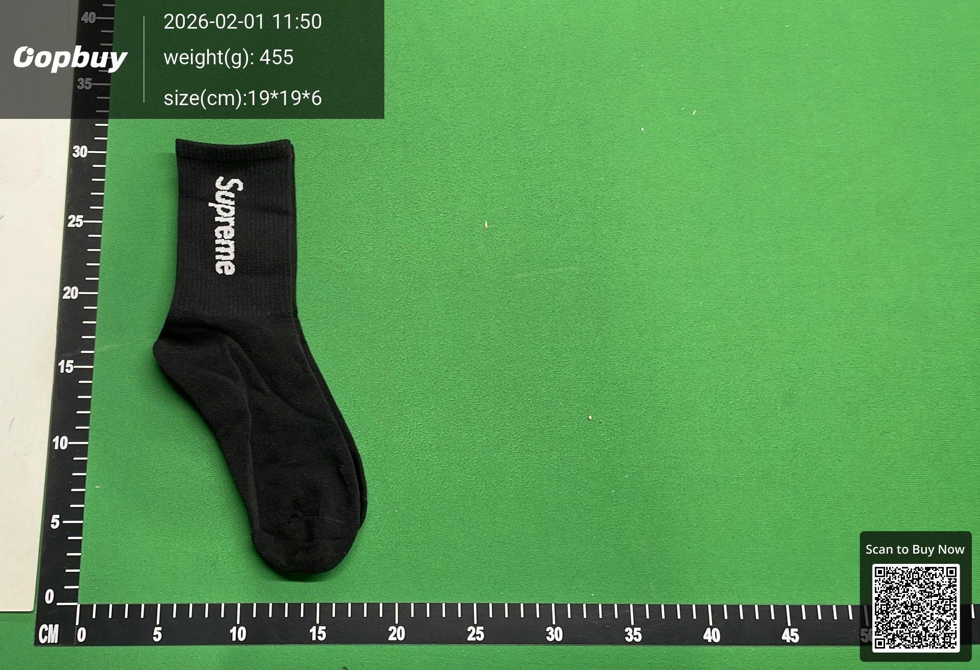 Foto QC 5 de Supreme Crew Socks Logo Multi-Color