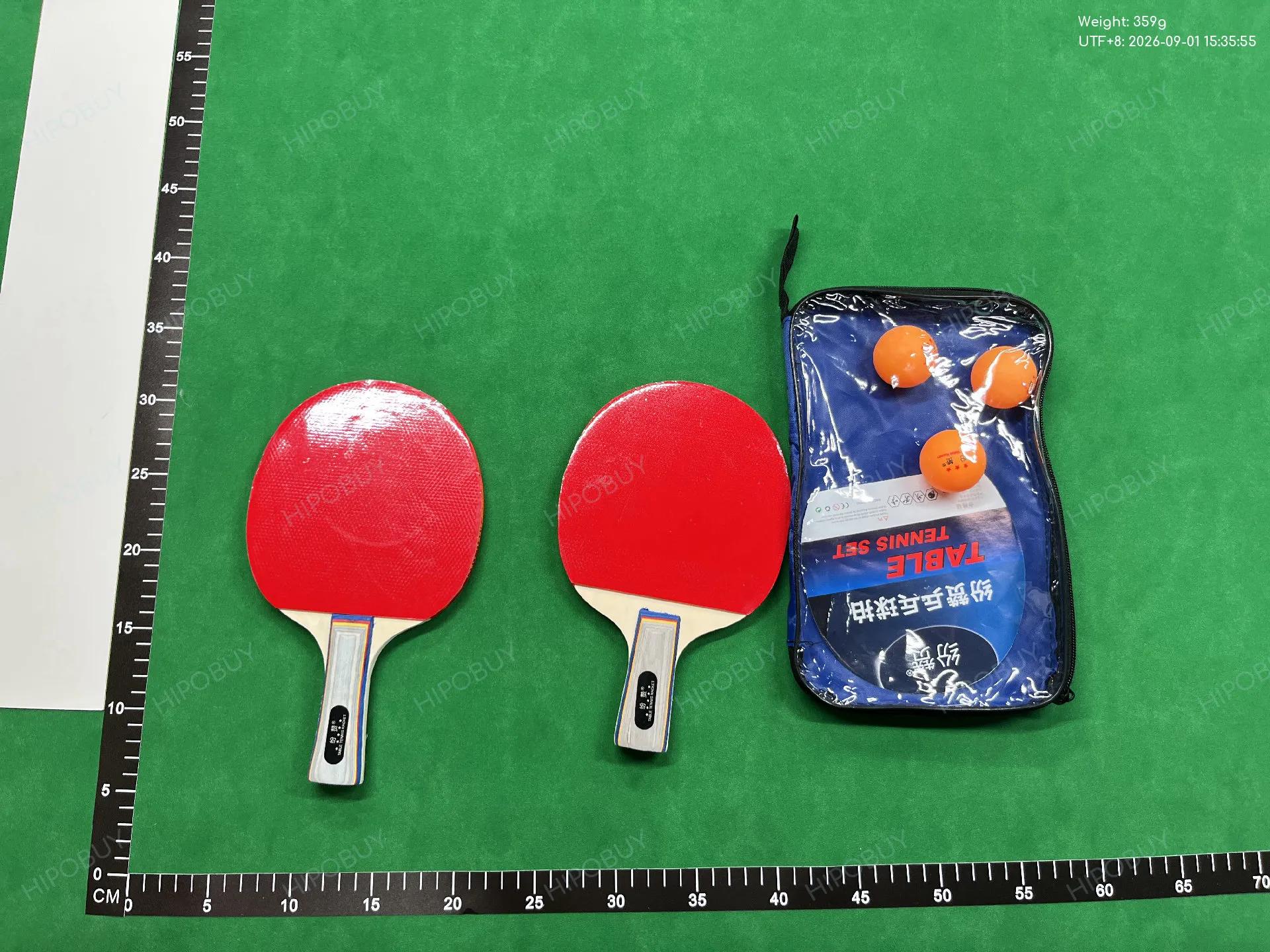 Foto QC 3 de Fenzan Table Tennis Racket Set (Set of 2) Red