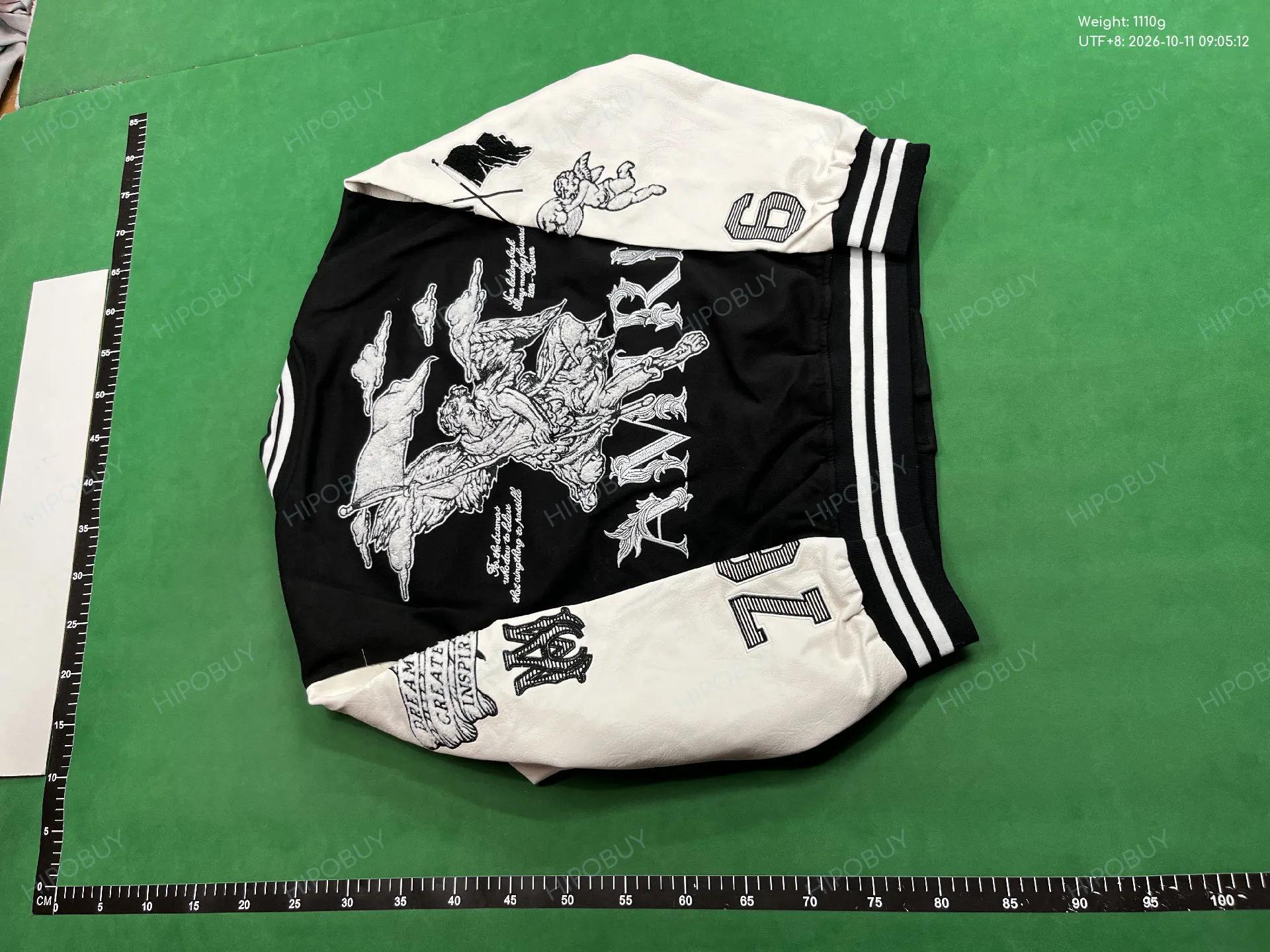 Foto QC 3 de Amiri Bones Varsity Jacket Wool Blend Alabaster