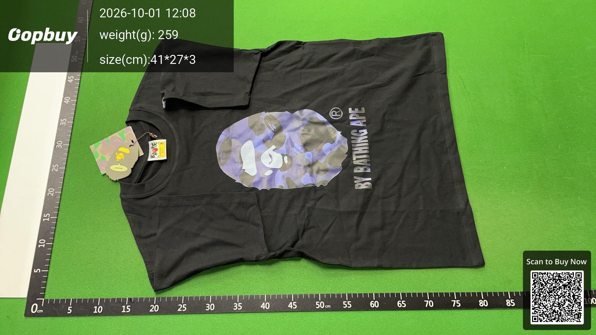 Foto QC 6 de BAPE T-shirt ABC Camo Big Ape Head Black