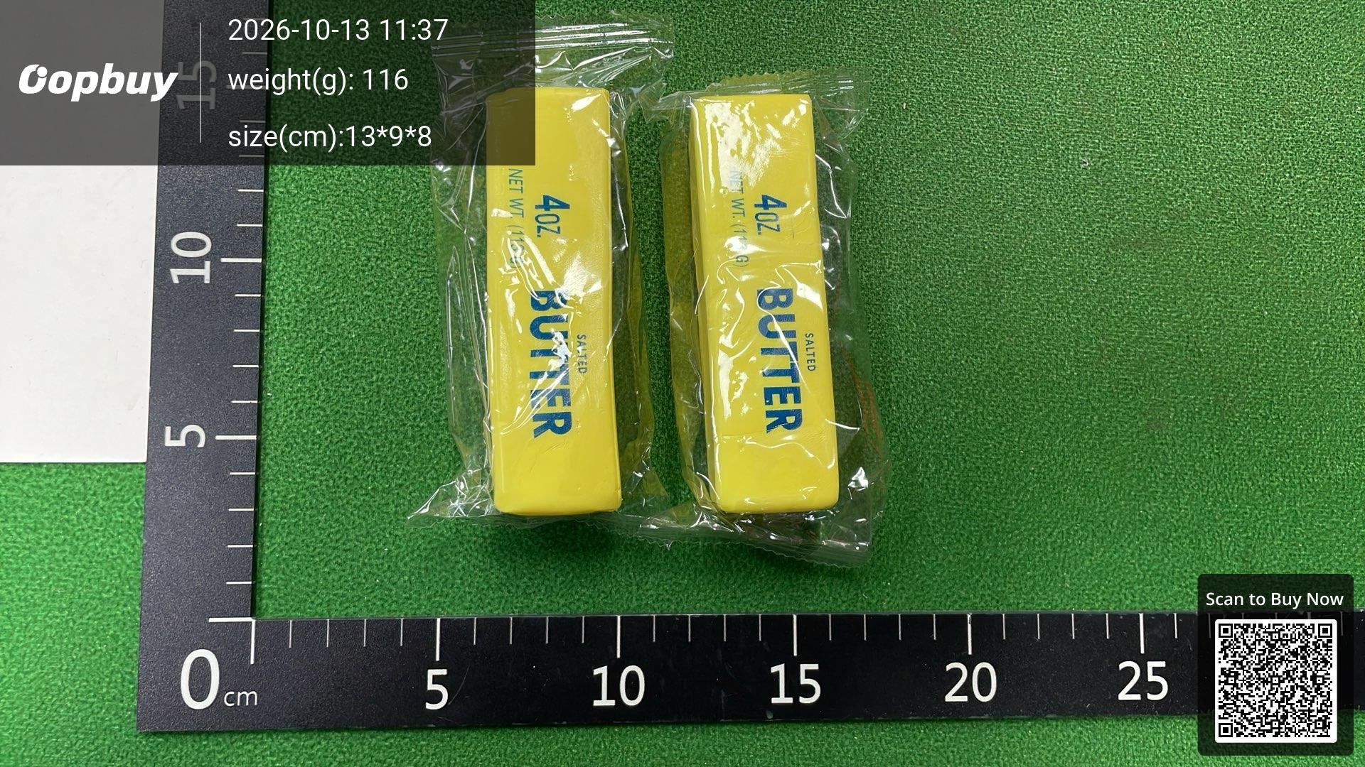 Foto QC 6 de Unbranded Butter Squishy 4oz Salted Butter Stick PU Foam Slow Rising Squishy Toy