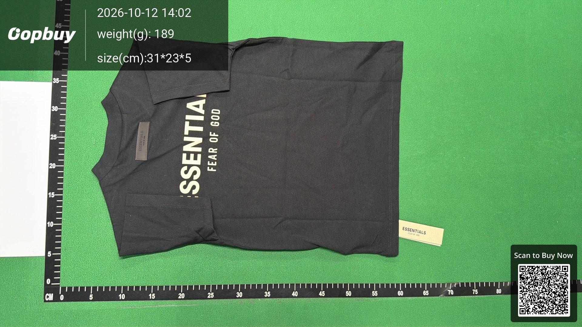 Foto QC 3 de Fear of God Essentials Kids T-shirt Logo Black