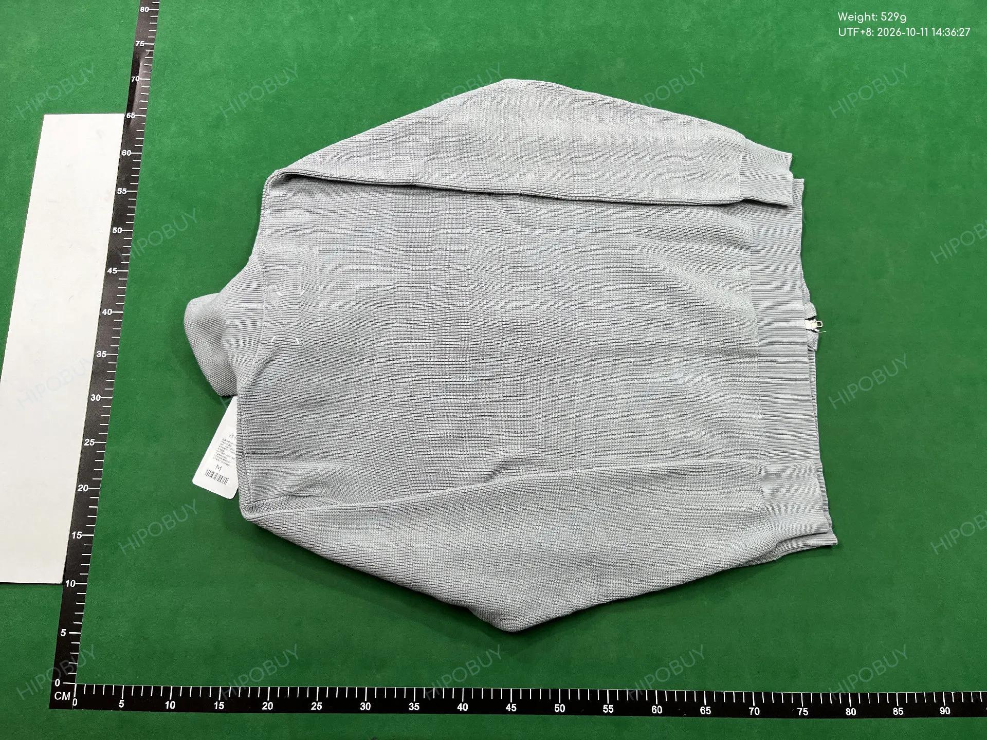 Foto QC 3 de Maison Margiela Zip Sweater Heavyweight Ribbed Double Zip Dark Grey