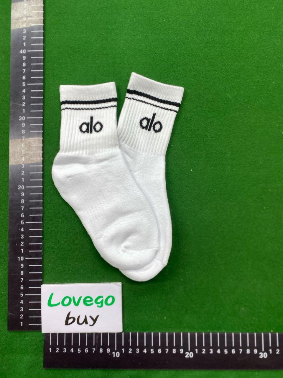 Foto QC 1 de Alo Yoga Crew Socks White Black