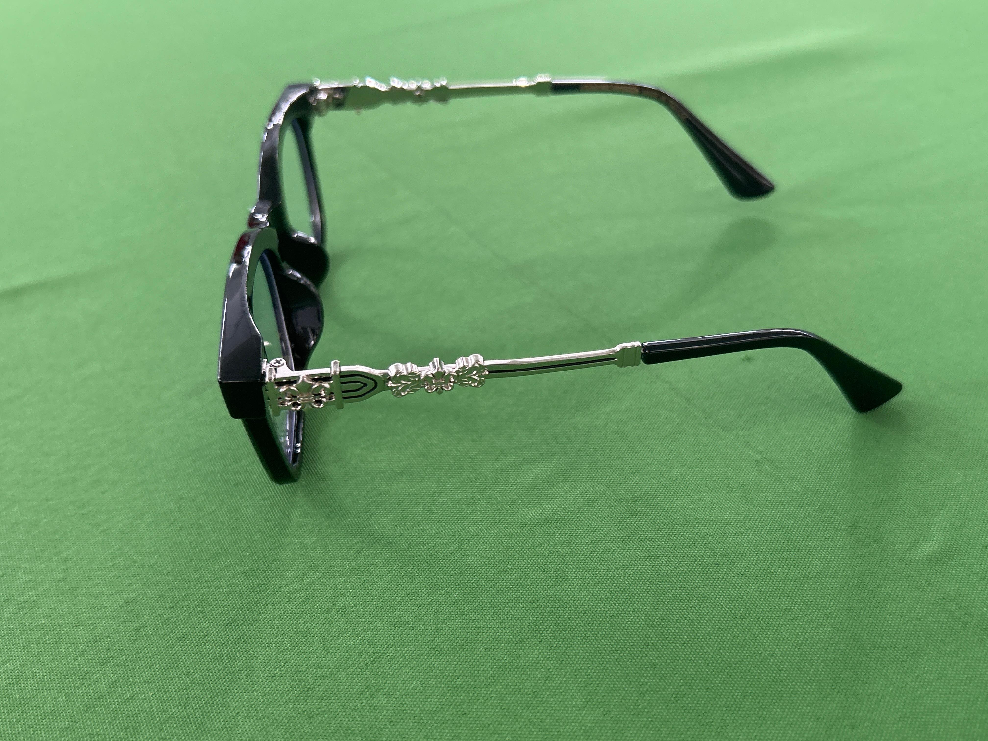 Foto QC 3 de Chrome Hearts Square Acetate Optical Glasses Black (2273)