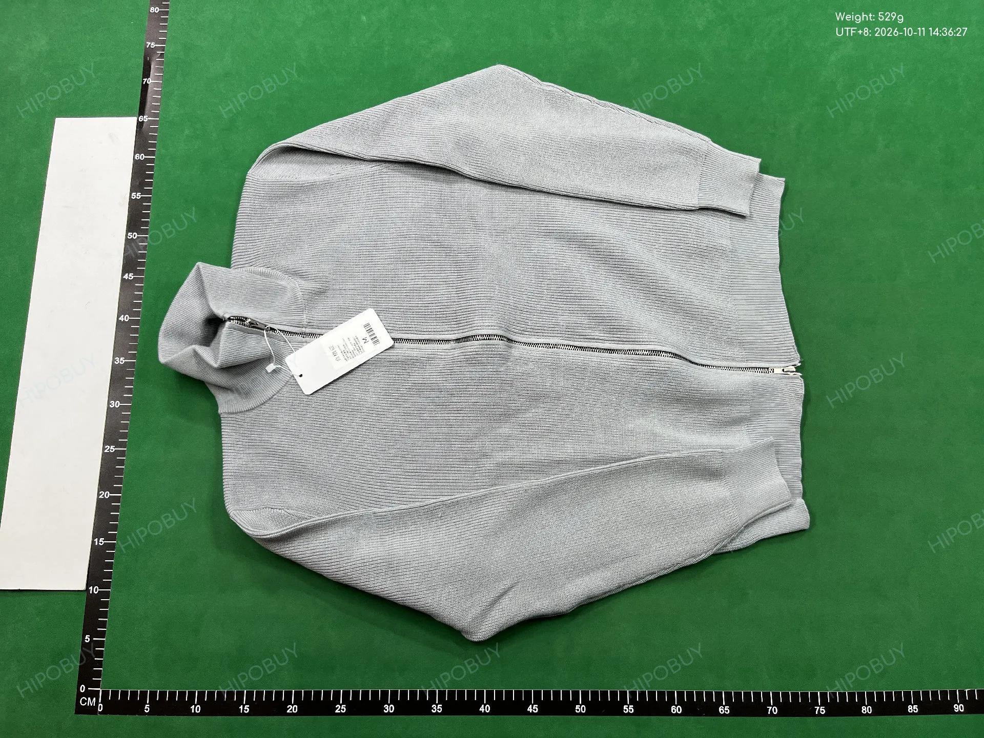 Foto QC 2 de Maison Margiela Zip Sweater Heavyweight Ribbed Double Zip Dark Grey