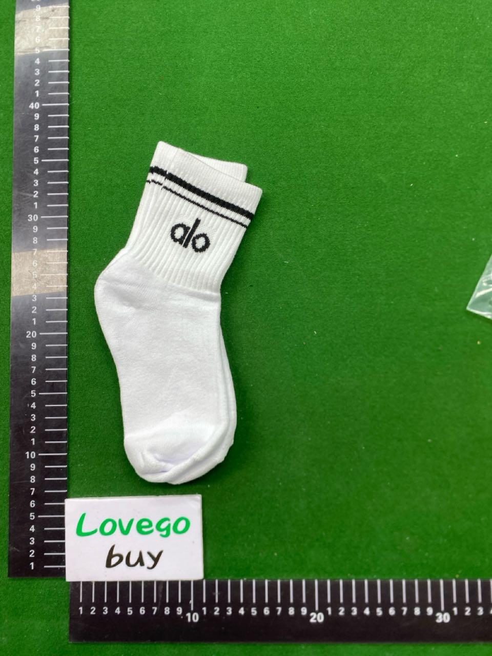 Foto QC 4 de Alo Yoga Crew Socks White Black