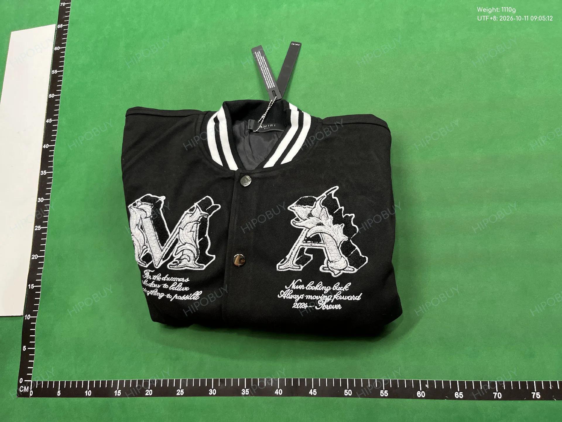 Foto QC 4 de Amiri Bones Varsity Jacket Wool Blend Alabaster