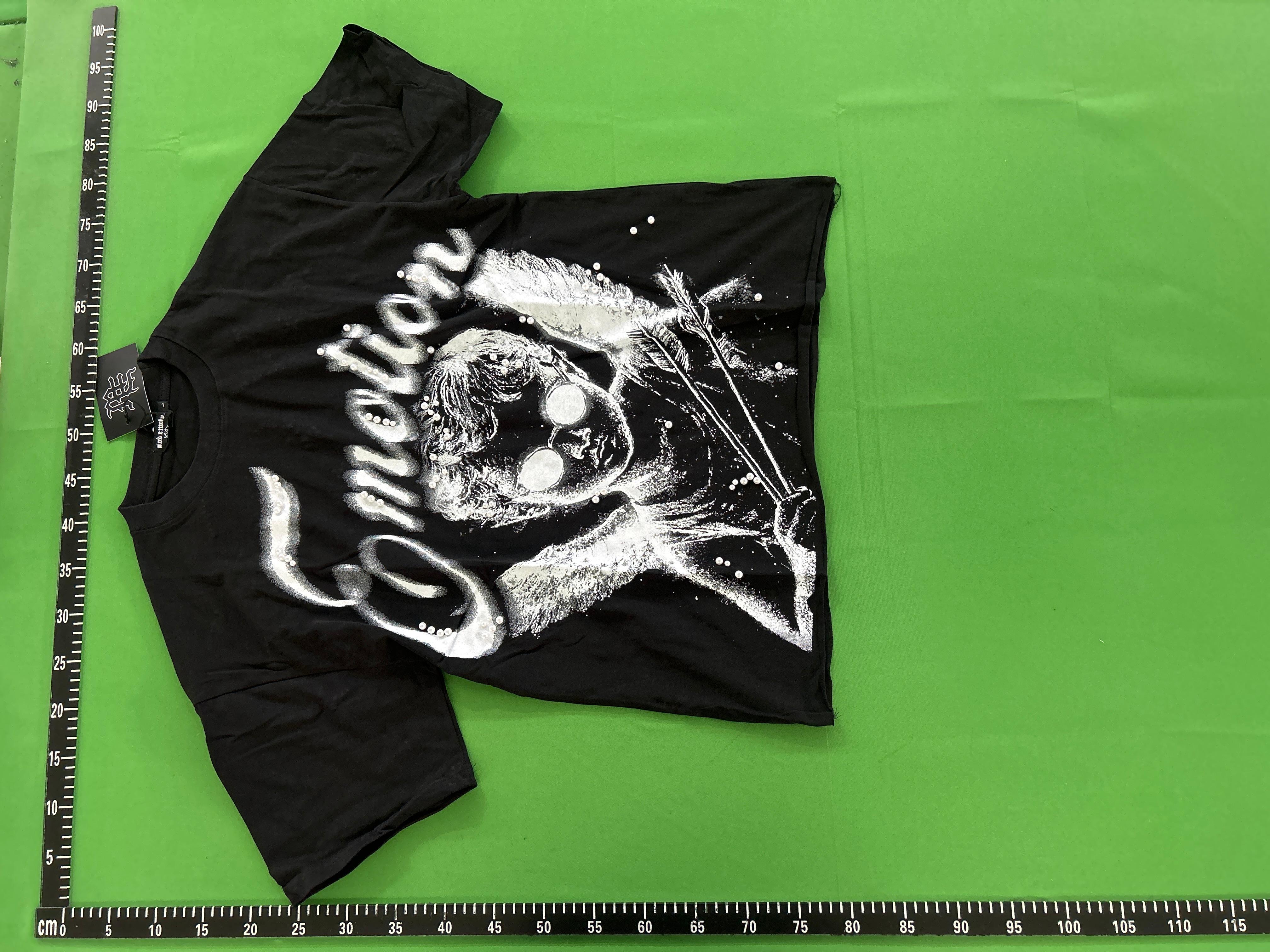 Foto QC 7 de MIXEDEMOTION T-shirt Emotions Never Die Rhinestone Print Black