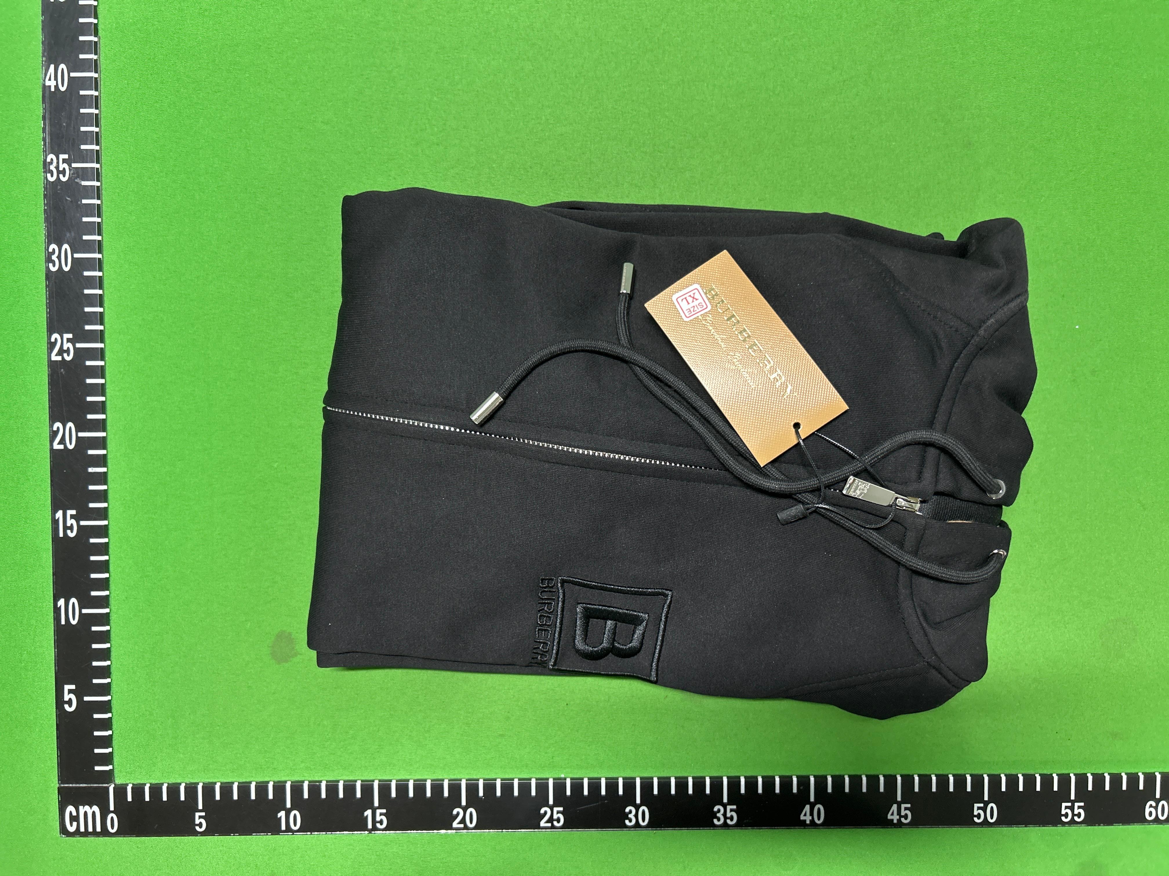 Foto QC 6 de Burberry Zip Sweater Check Lined Hoodie Grey
