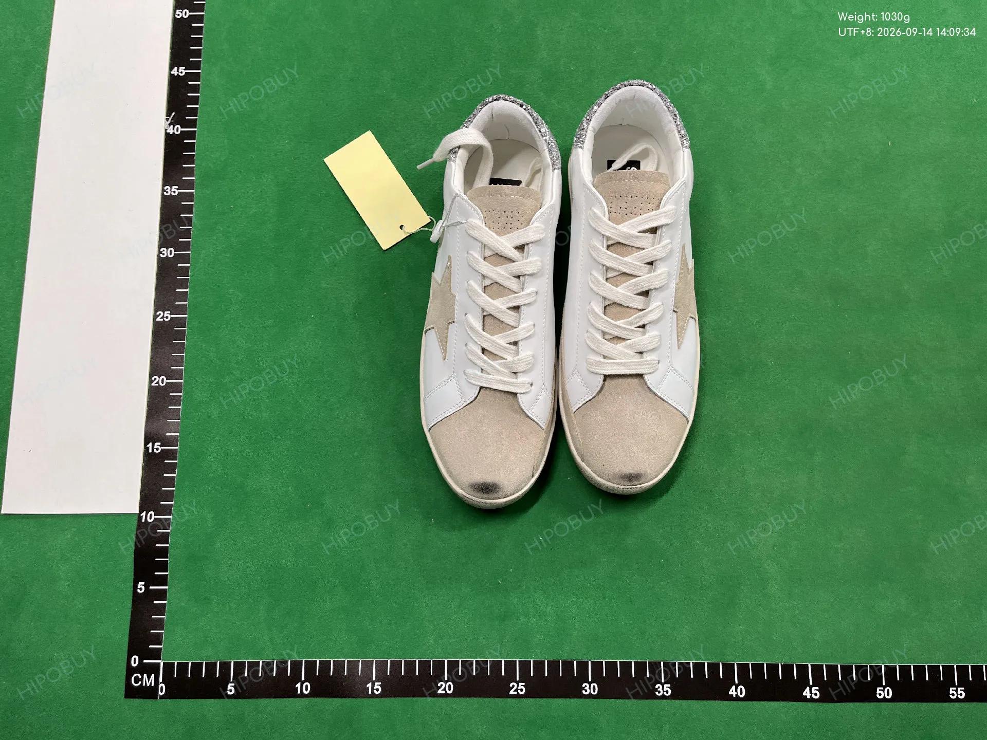 Foto QC 6 de Golden Goose Super-Star Low White Burgundy Glitter Star Leopard Laces GWF00102.F004057.11372