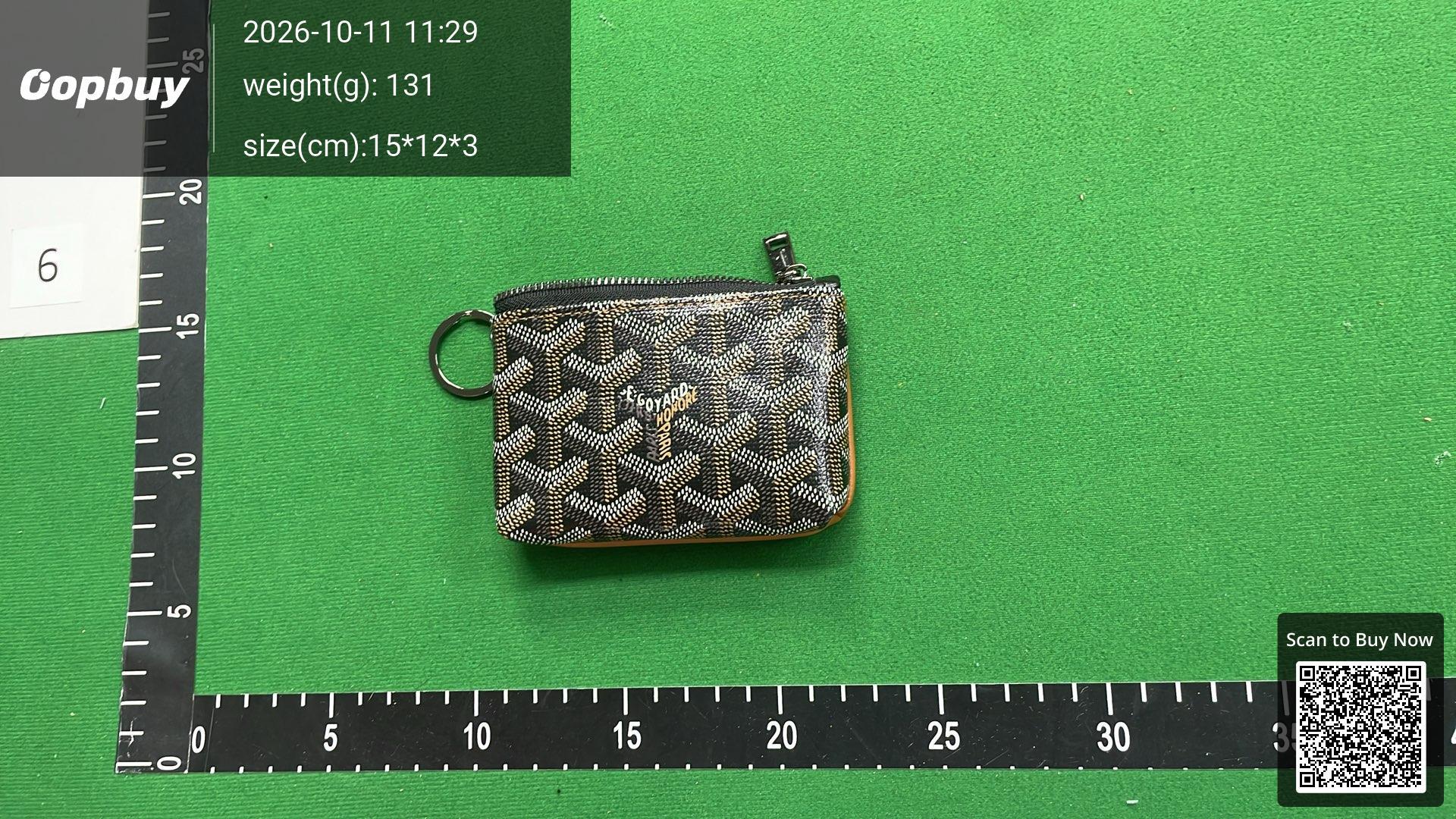 Foto QC 6 de Goyard Matignon Mini Wallet Goyardine Yellow