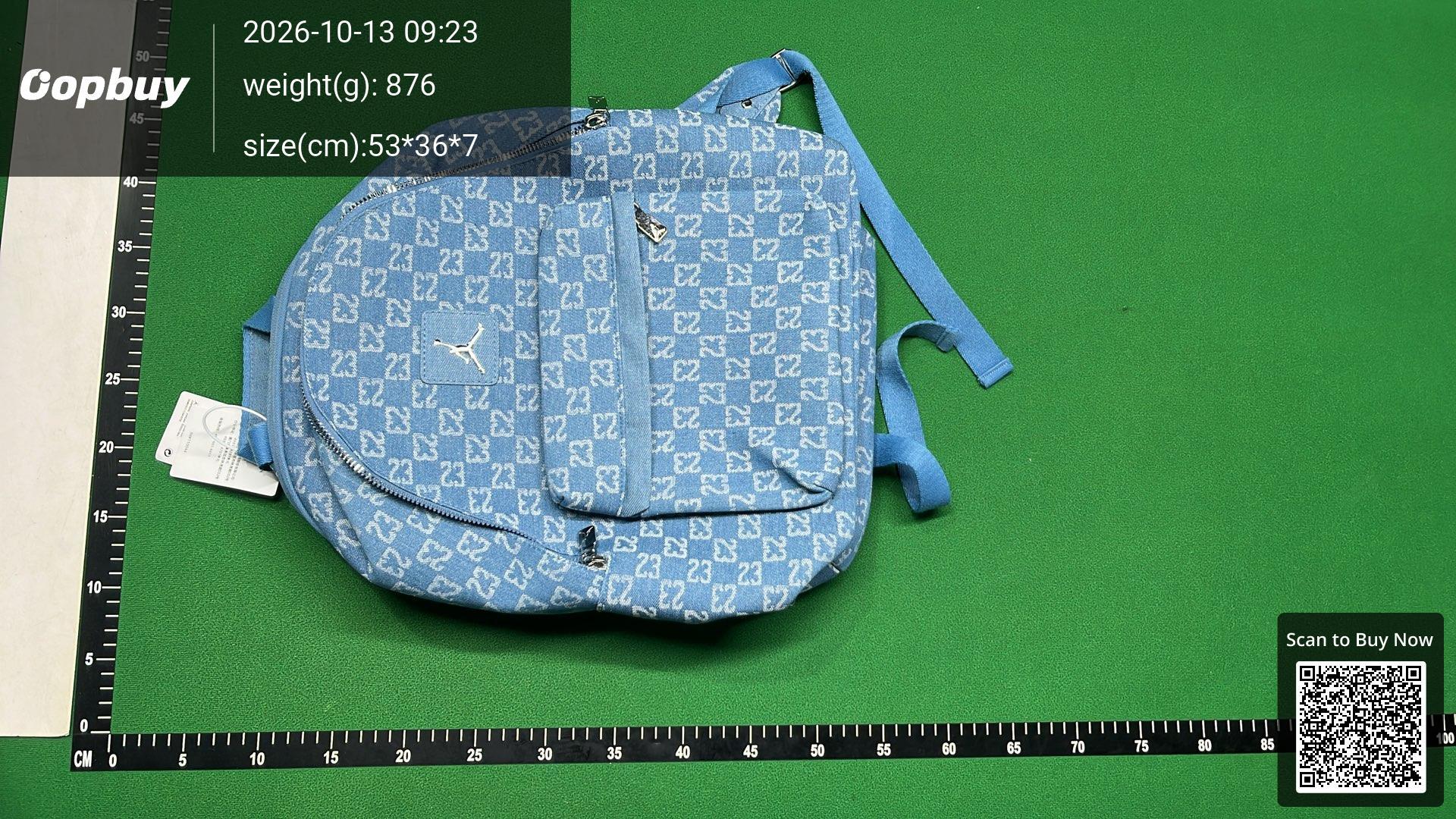 Foto QC 8 de Unbranded Checked Jacquard Backpack Turquoise