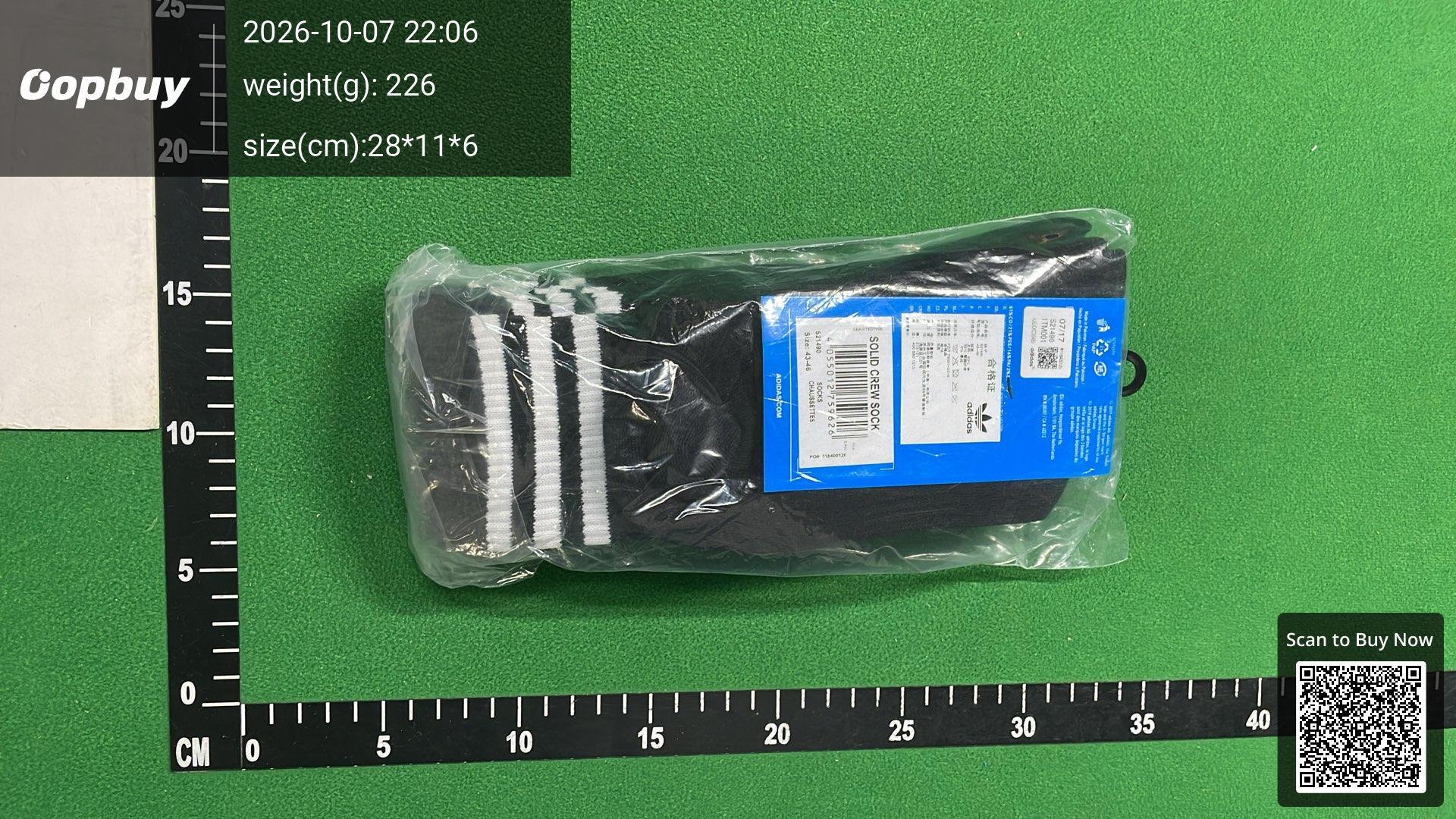 Foto QC 4 de adidas Originals Crew Socks 3-Stripes Trefoil Black White
