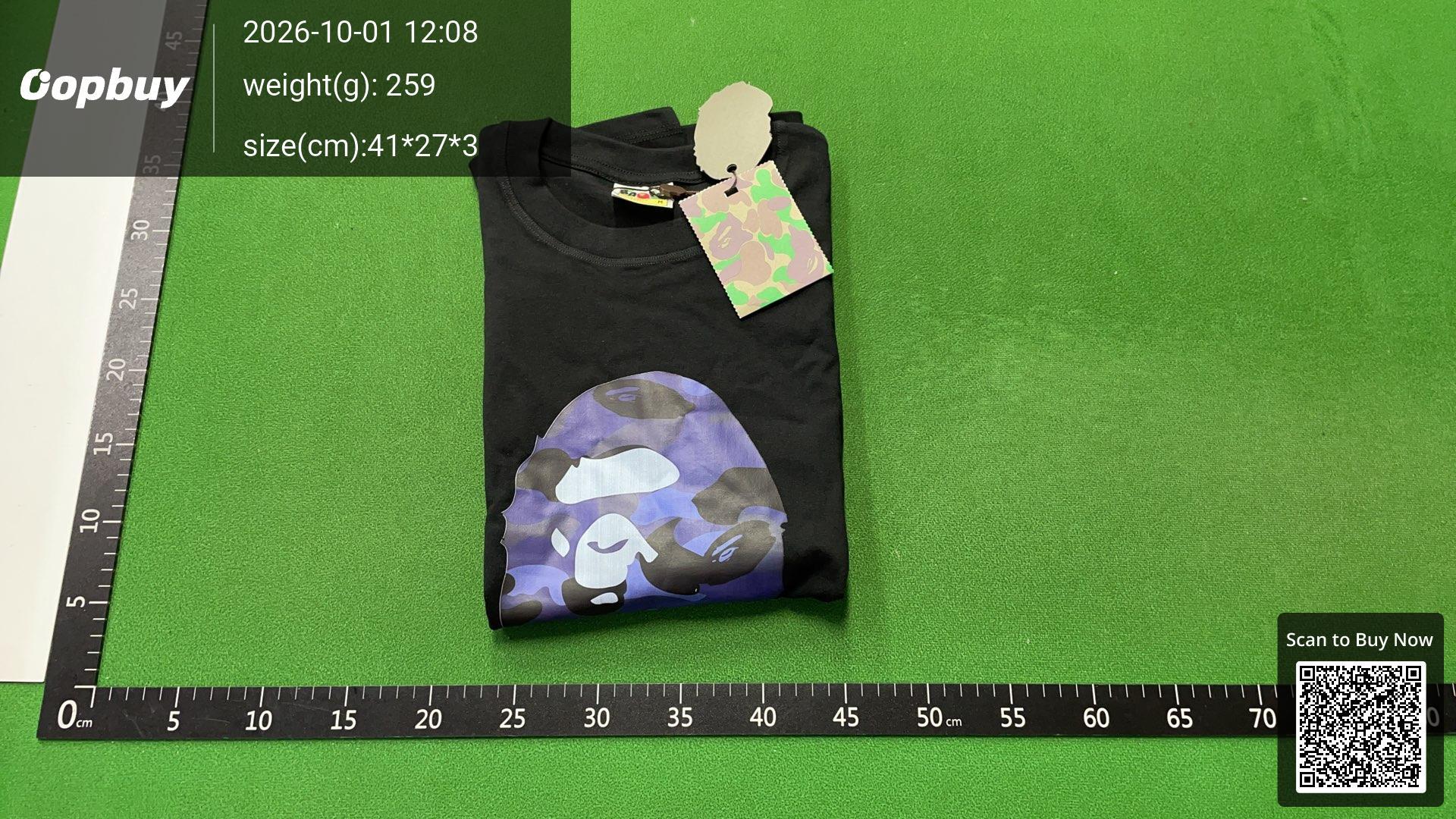 Foto QC 8 de BAPE T-shirt ABC Camo Big Ape Head Black