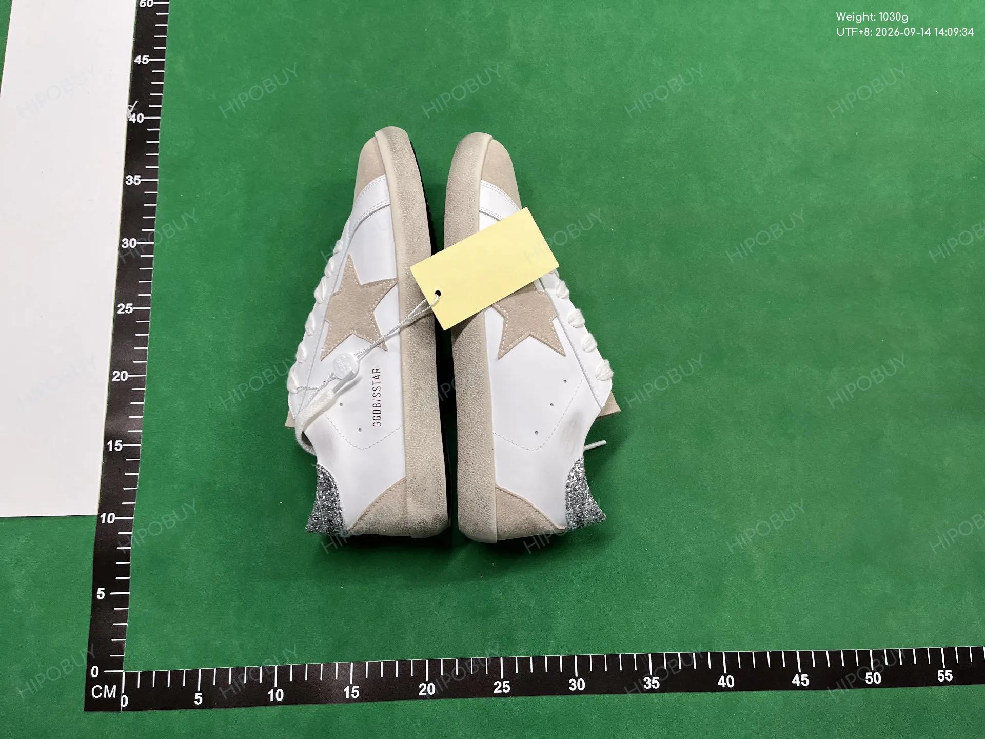 Foto QC 5 de Golden Goose Super-Star Low White Burgundy Glitter Star Leopard Laces GWF00102.F004057.11372