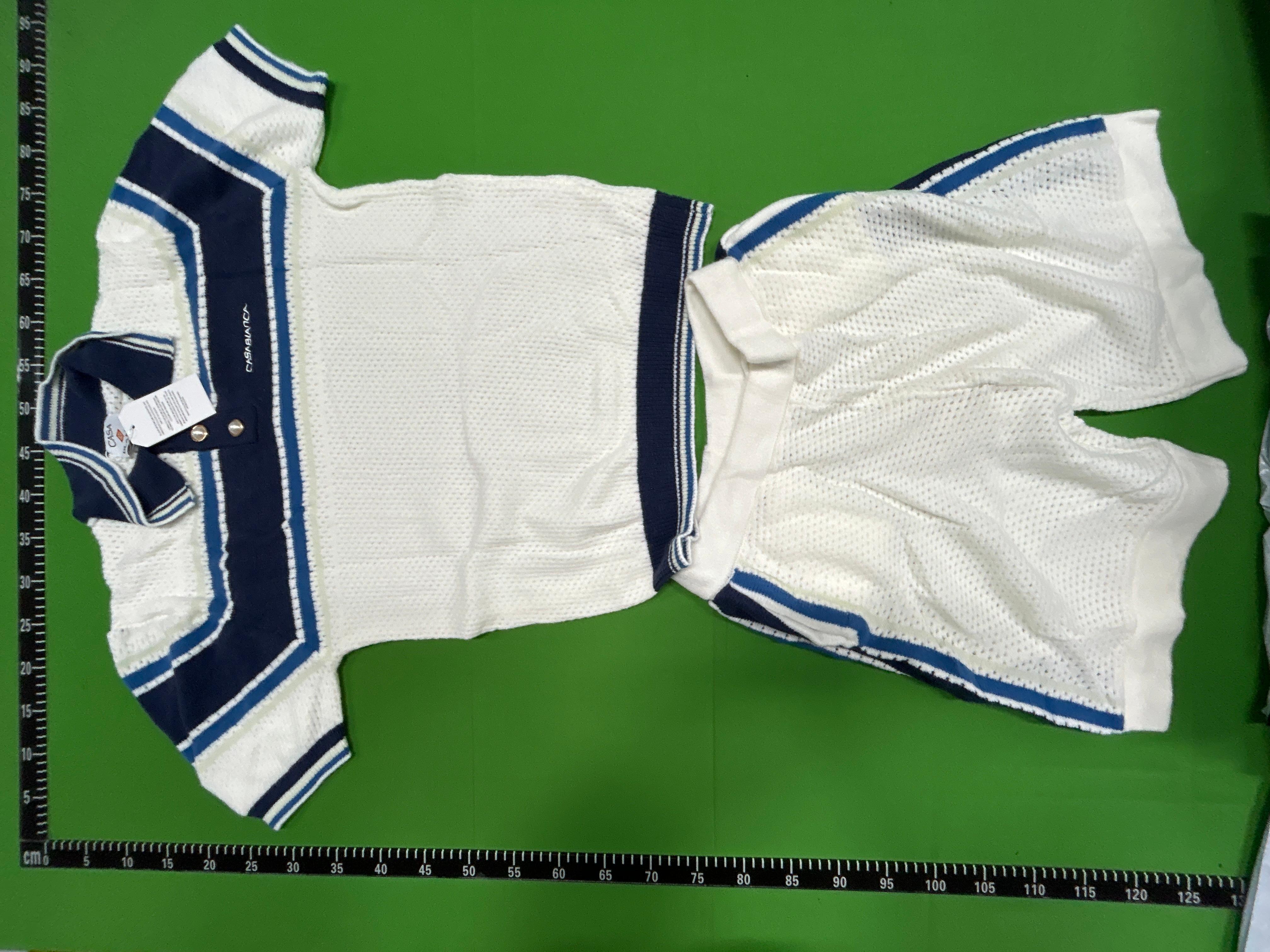 Foto QC 3 de Casablanca Monogram Zip Sweater Blue