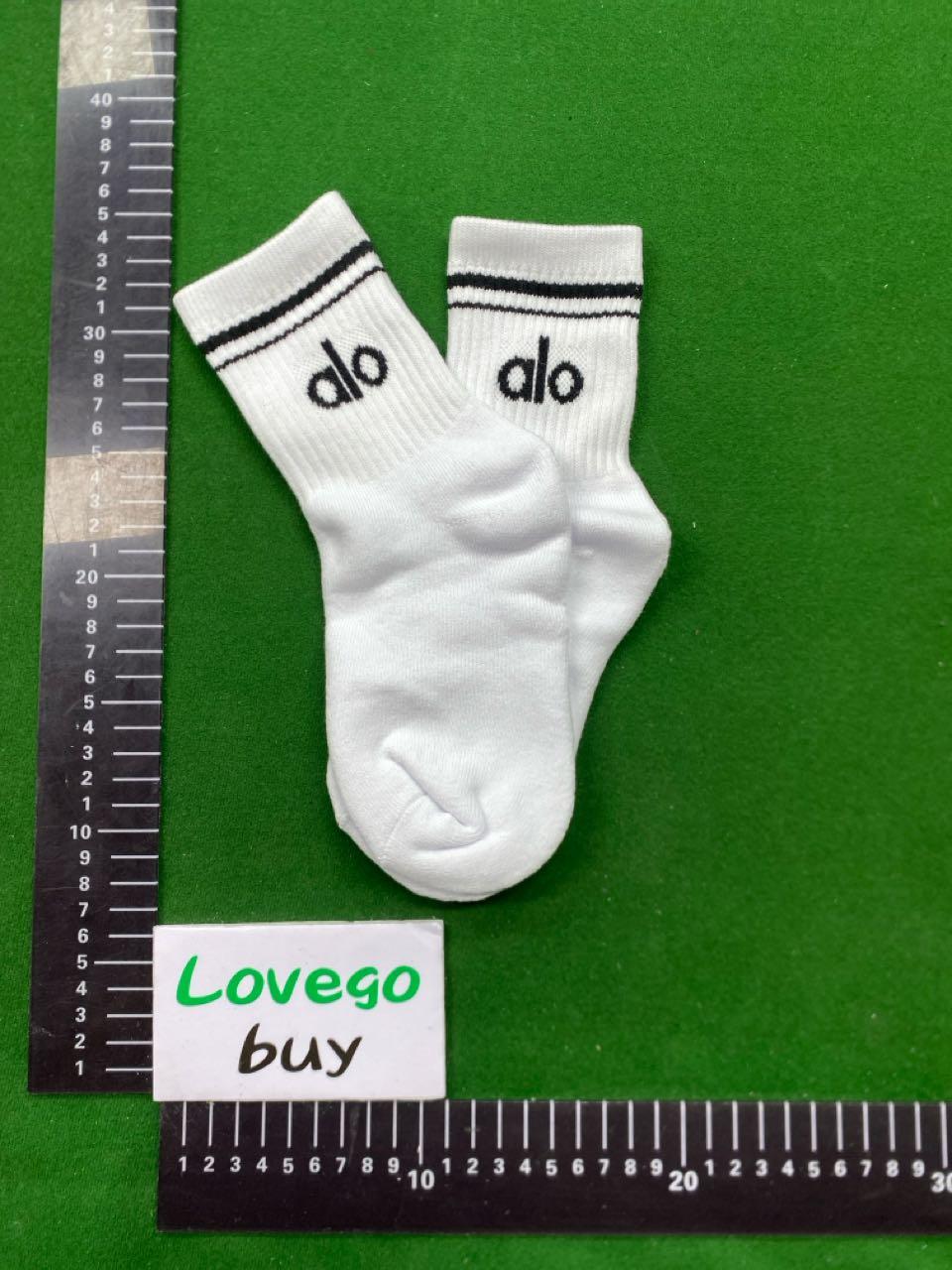 Foto QC 2 de Alo Yoga Crew Socks White Black