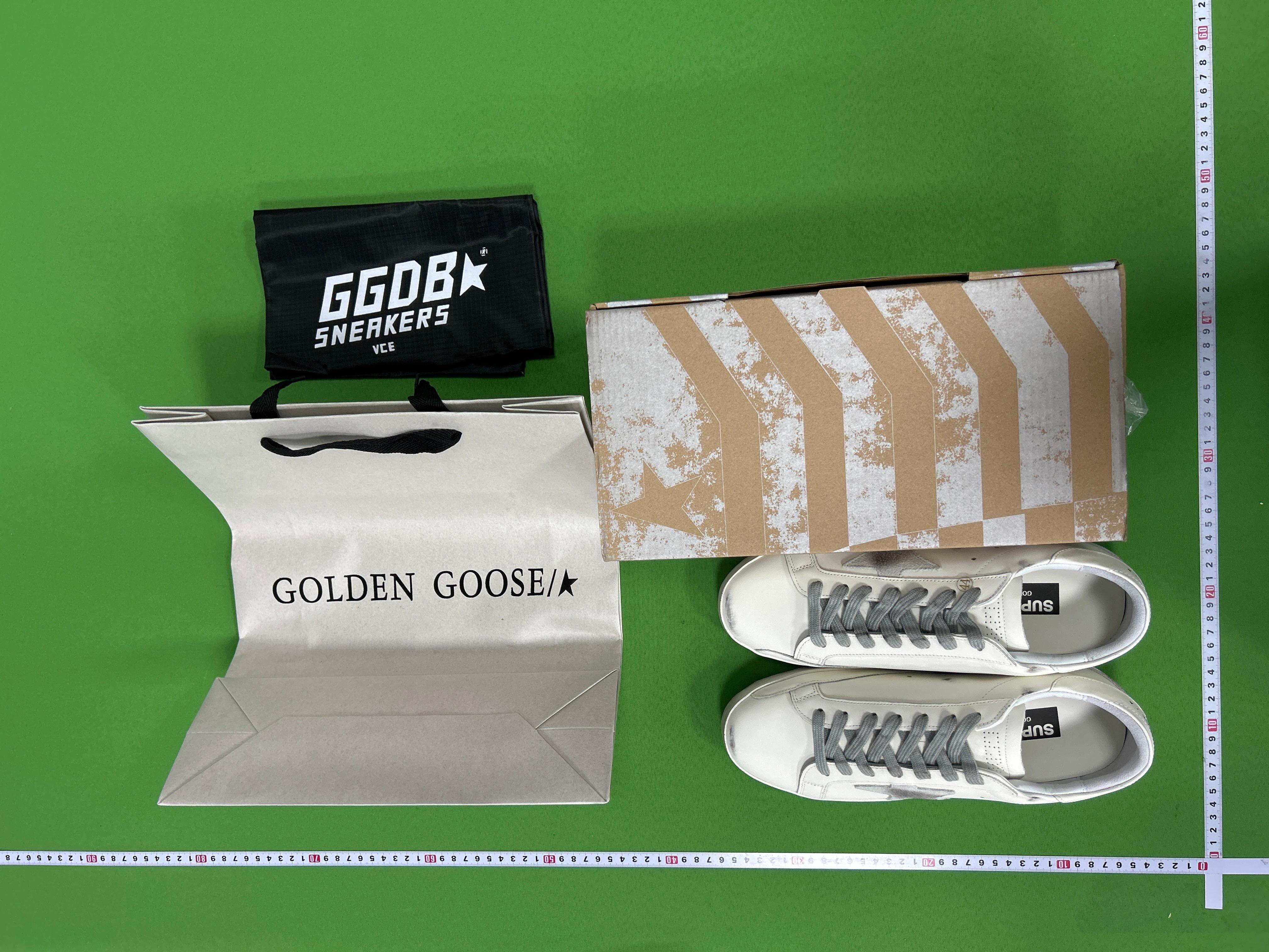 Foto QC 1 de Golden Goose Super-Star Low White Grey Star Blue Heel