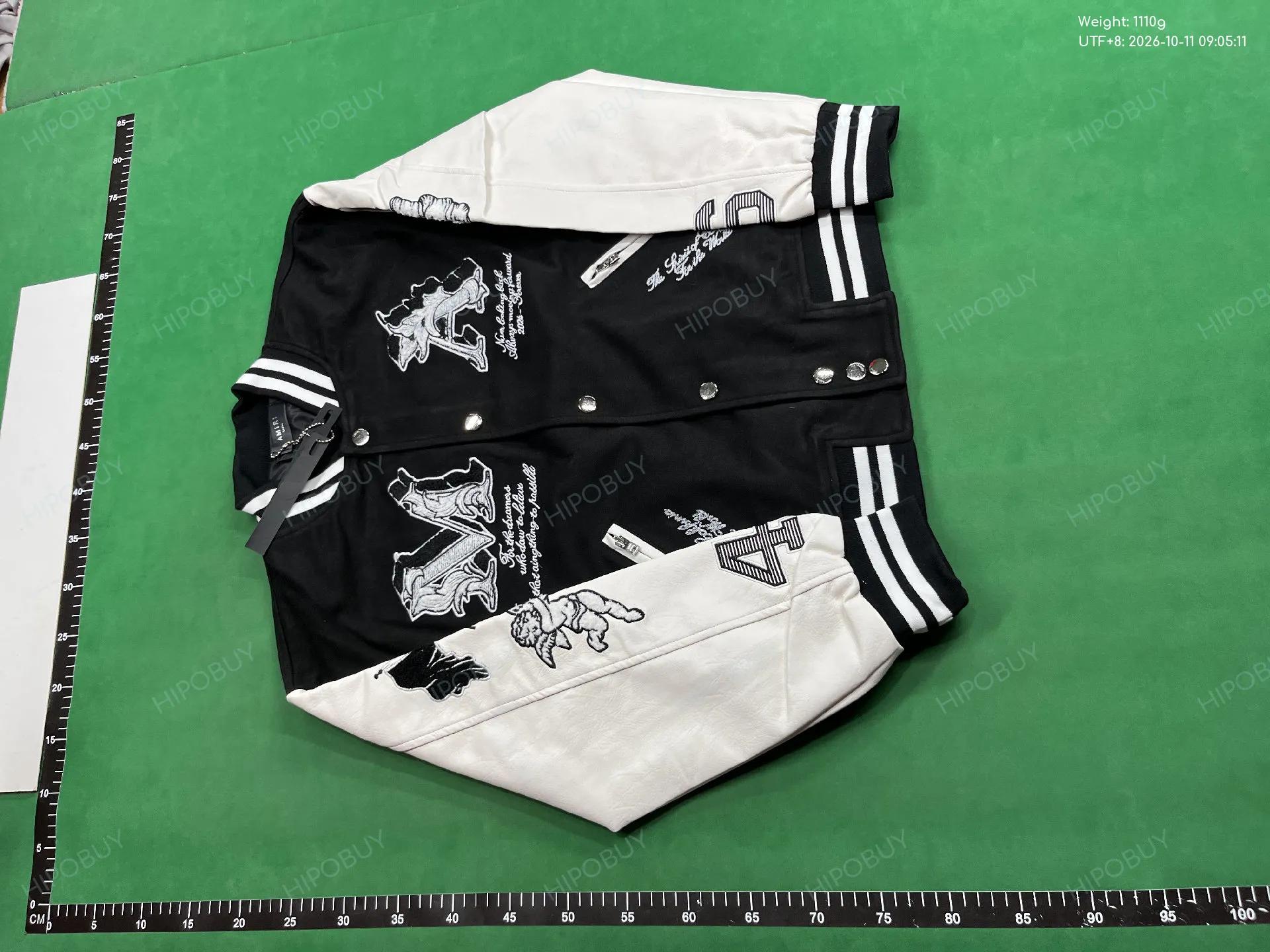 Foto QC 2 de Amiri Bones Varsity Jacket Wool Blend Alabaster