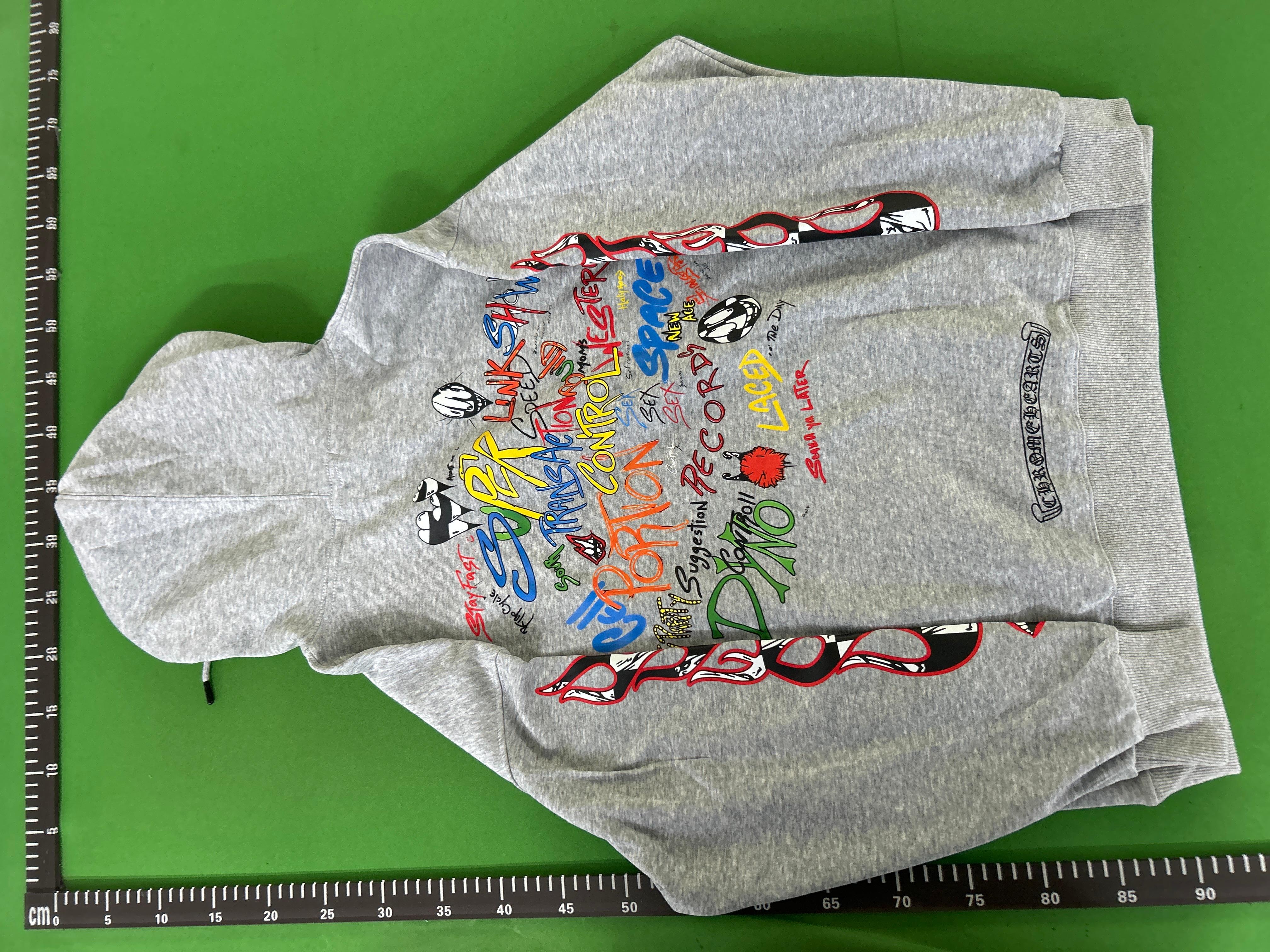 Foto QC 8 de Chrome Hearts Matty Boy Sweater Flame Print Grey
