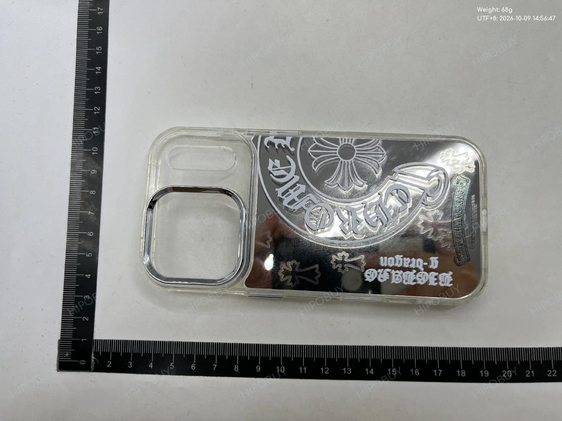 Foto QC 1 de Chrome Hearts Electroplated Case for iPhone 16 Pro Max Silver