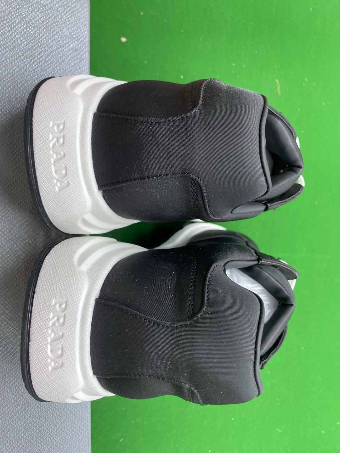 Foto QC 8 de Prada Leather and Technical Fabric Low Black