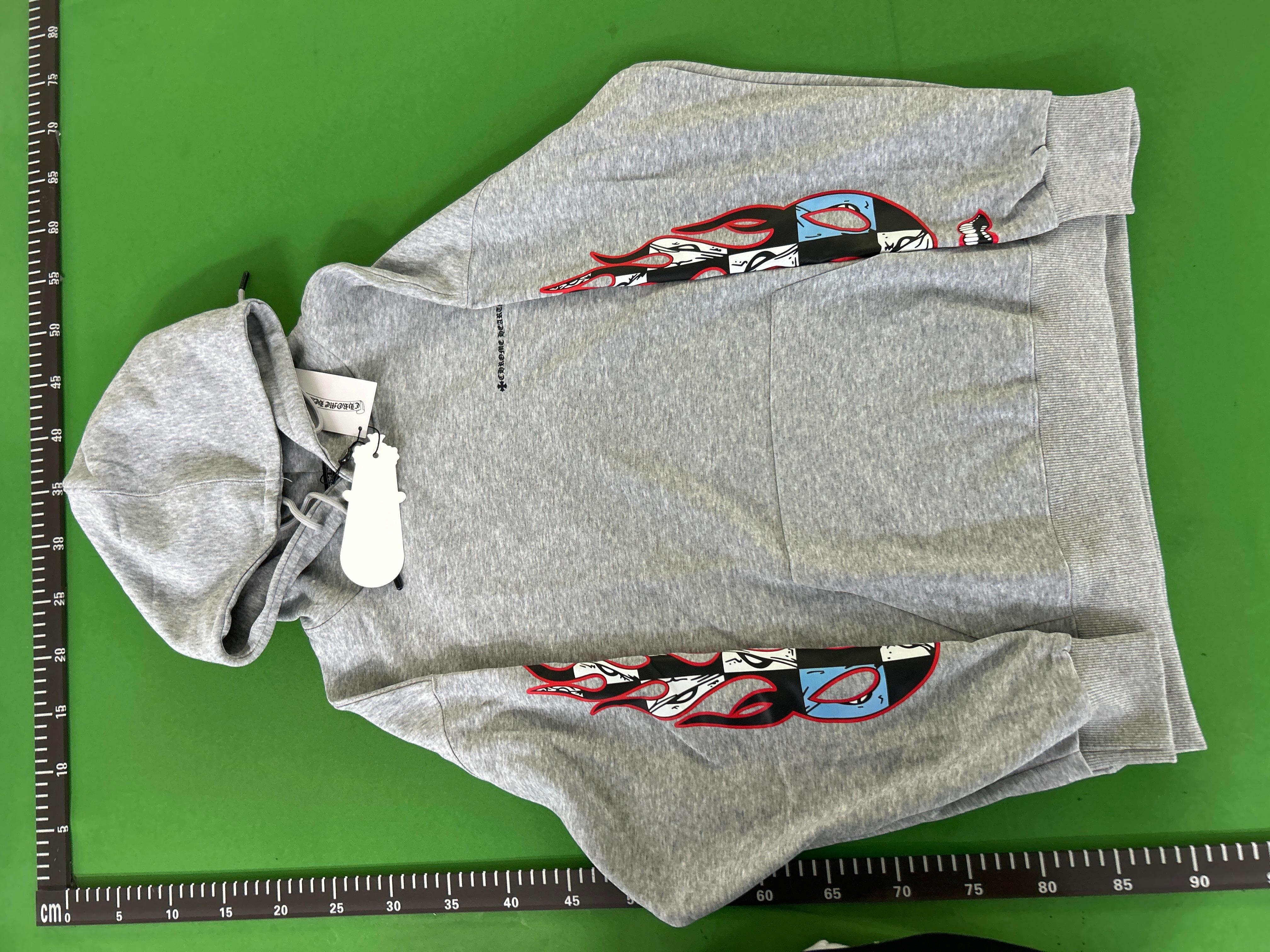 Foto QC 7 de Chrome Hearts Matty Boy Sweater Flame Print Grey