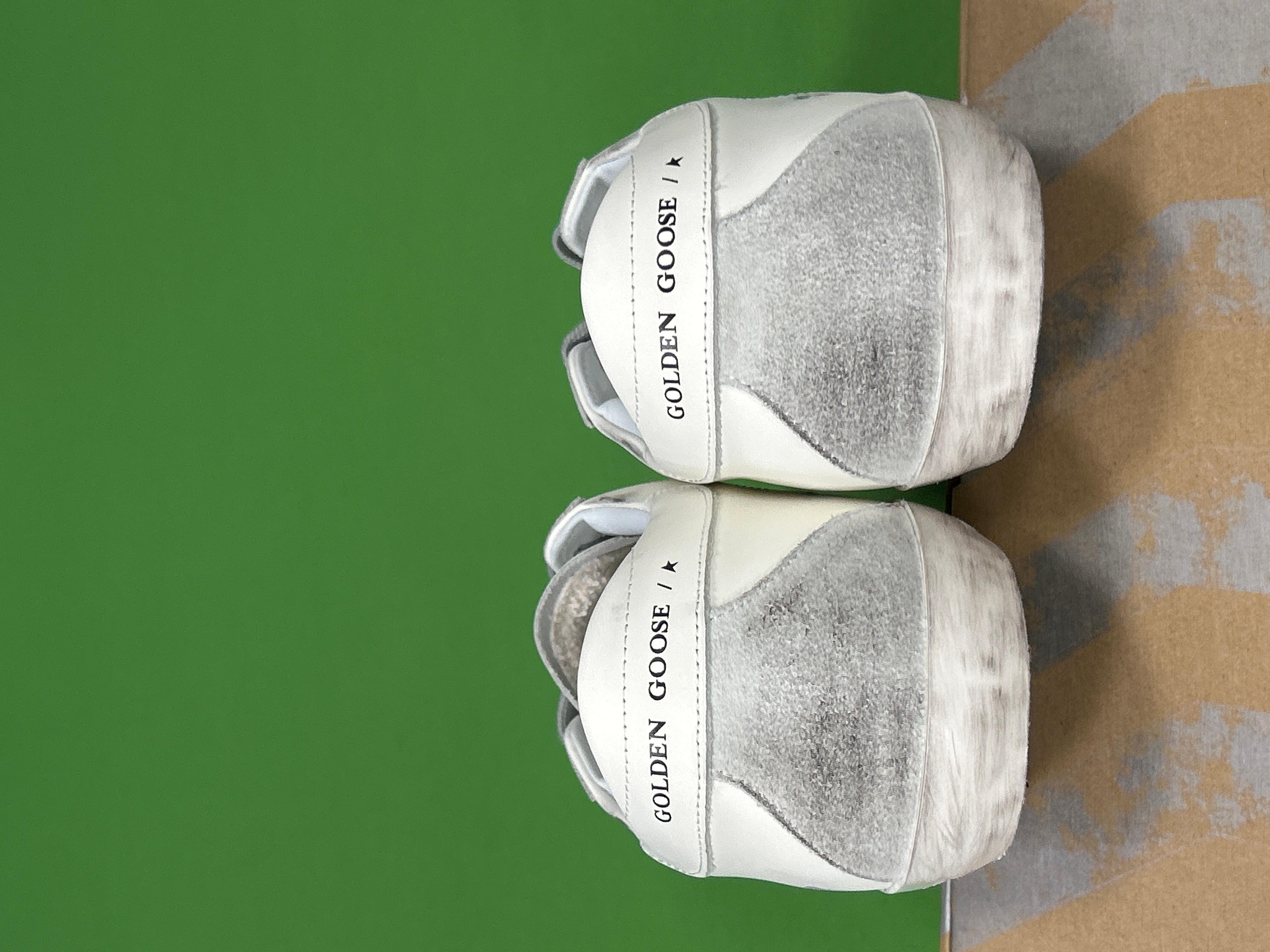 Foto QC 7 de Golden Goose Super-Star Low White Grey Star Blue Heel