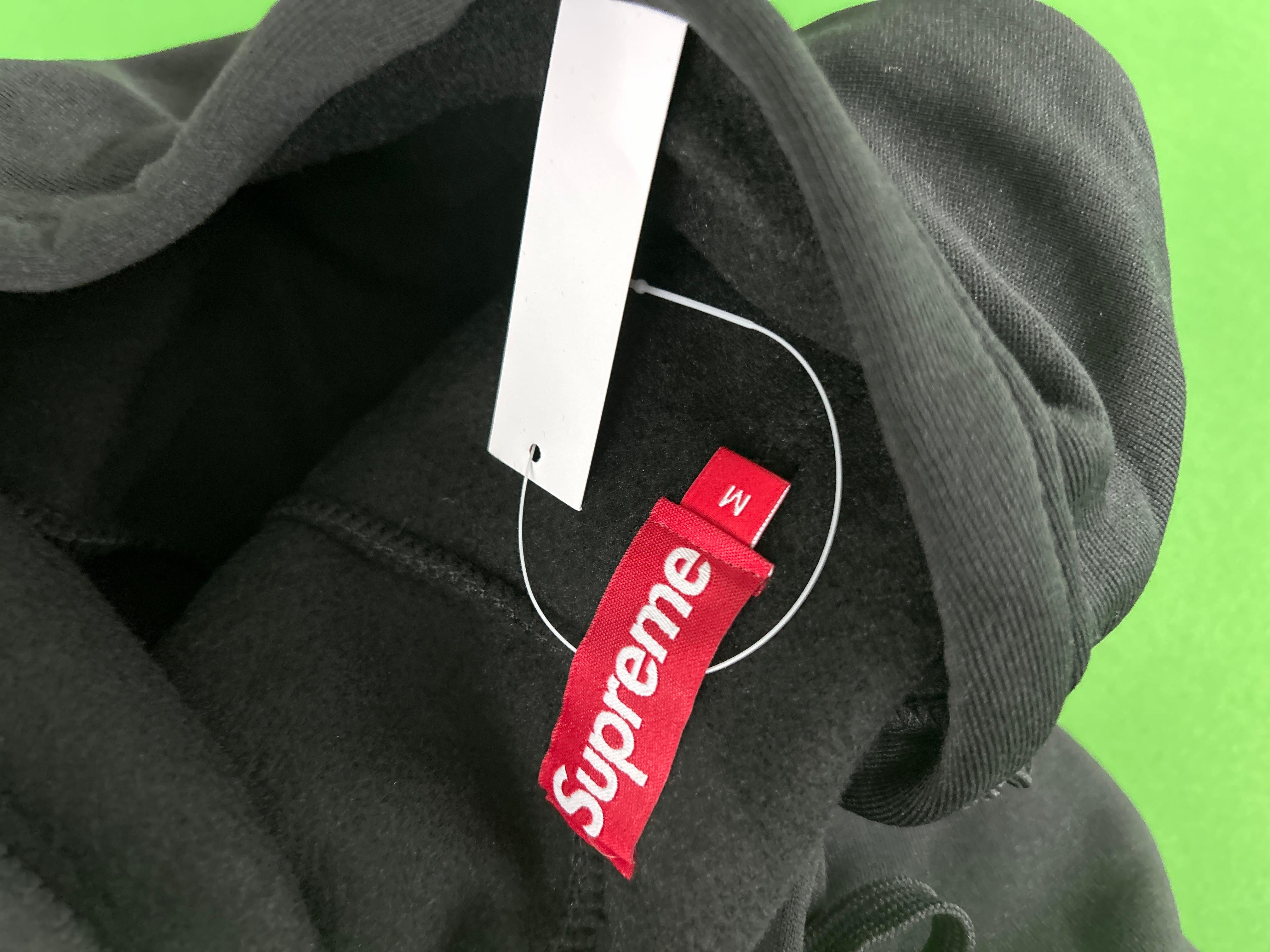 Foto QC 6 de Supreme Satin Applique Hooded Sweater Heather Grey