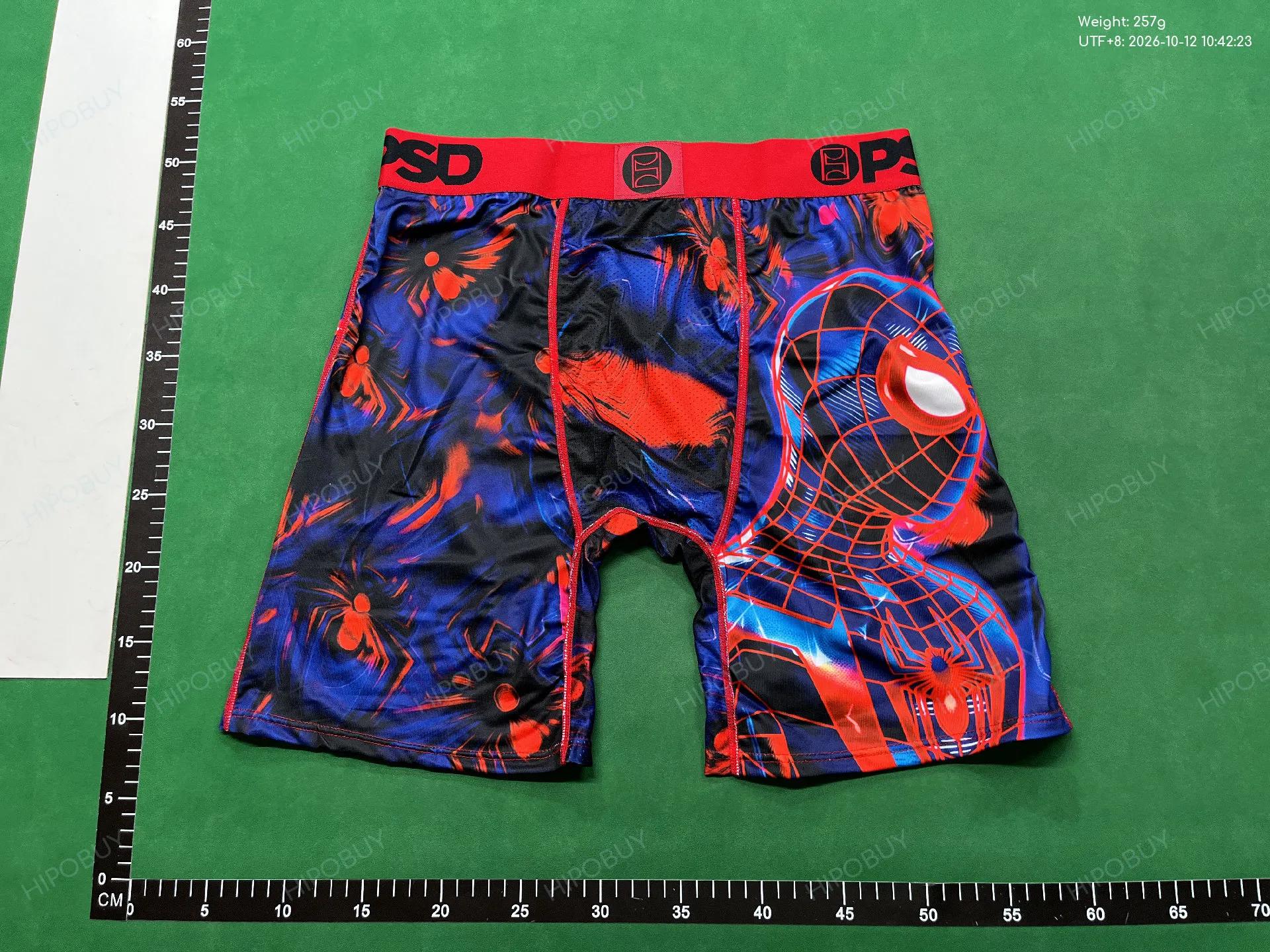 Foto QC 3 de Other Underwear Butterfly Print Boxer Briefs Red Black