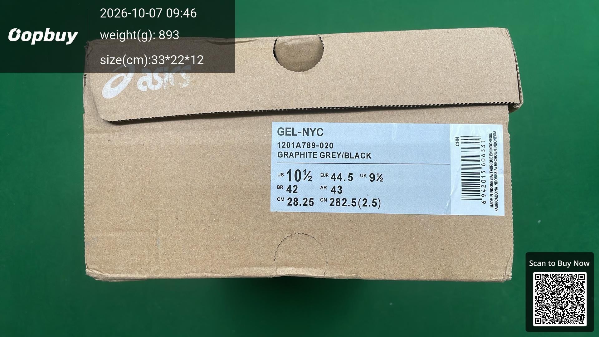 Foto QC 2 de ASICS GEL-NYC Low Mid Grey Sheet Rock 1203A280-020