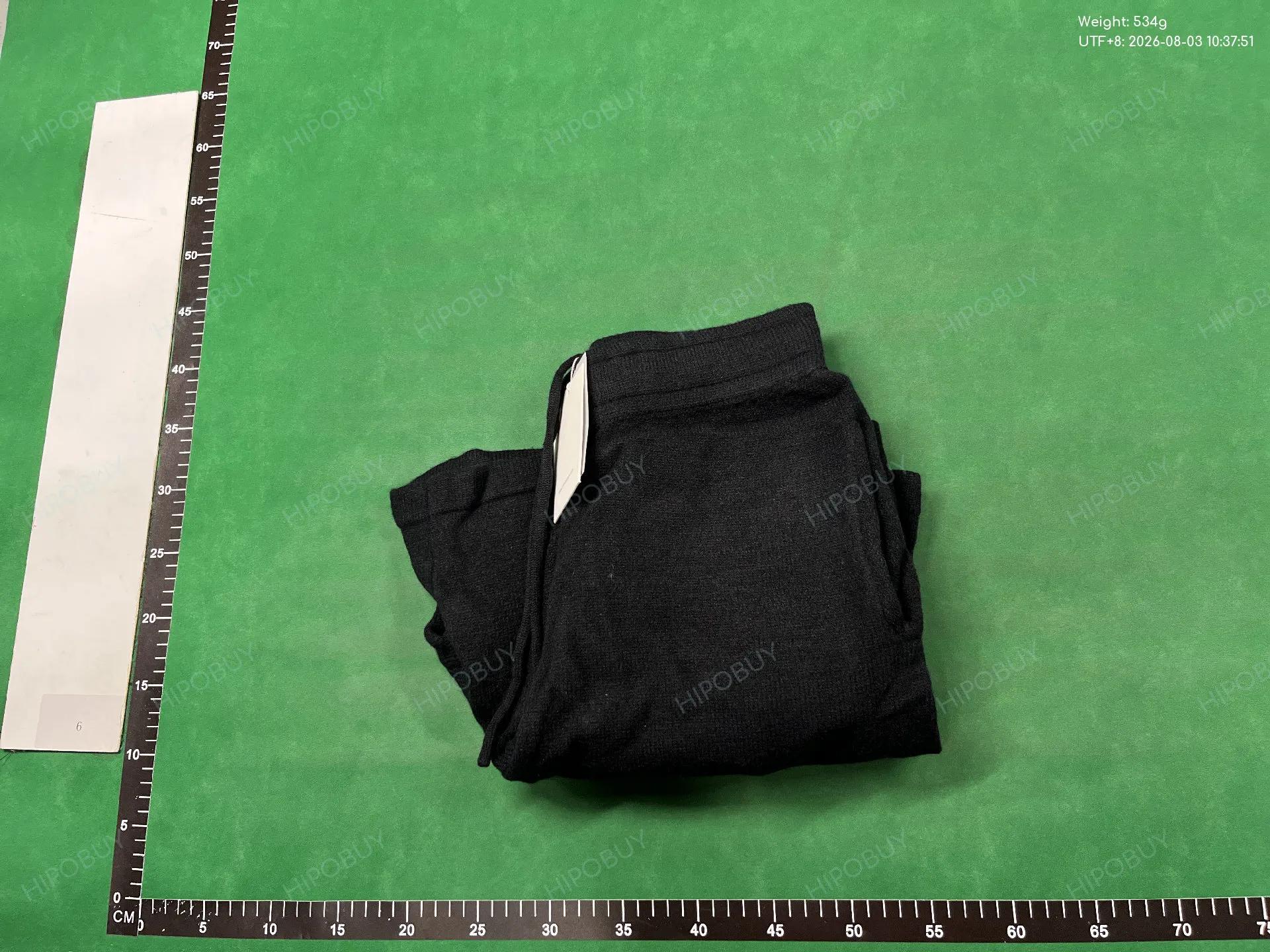 Foto QC 4 de Cole Buxton Pants CB Logo Jacquard Wool Black