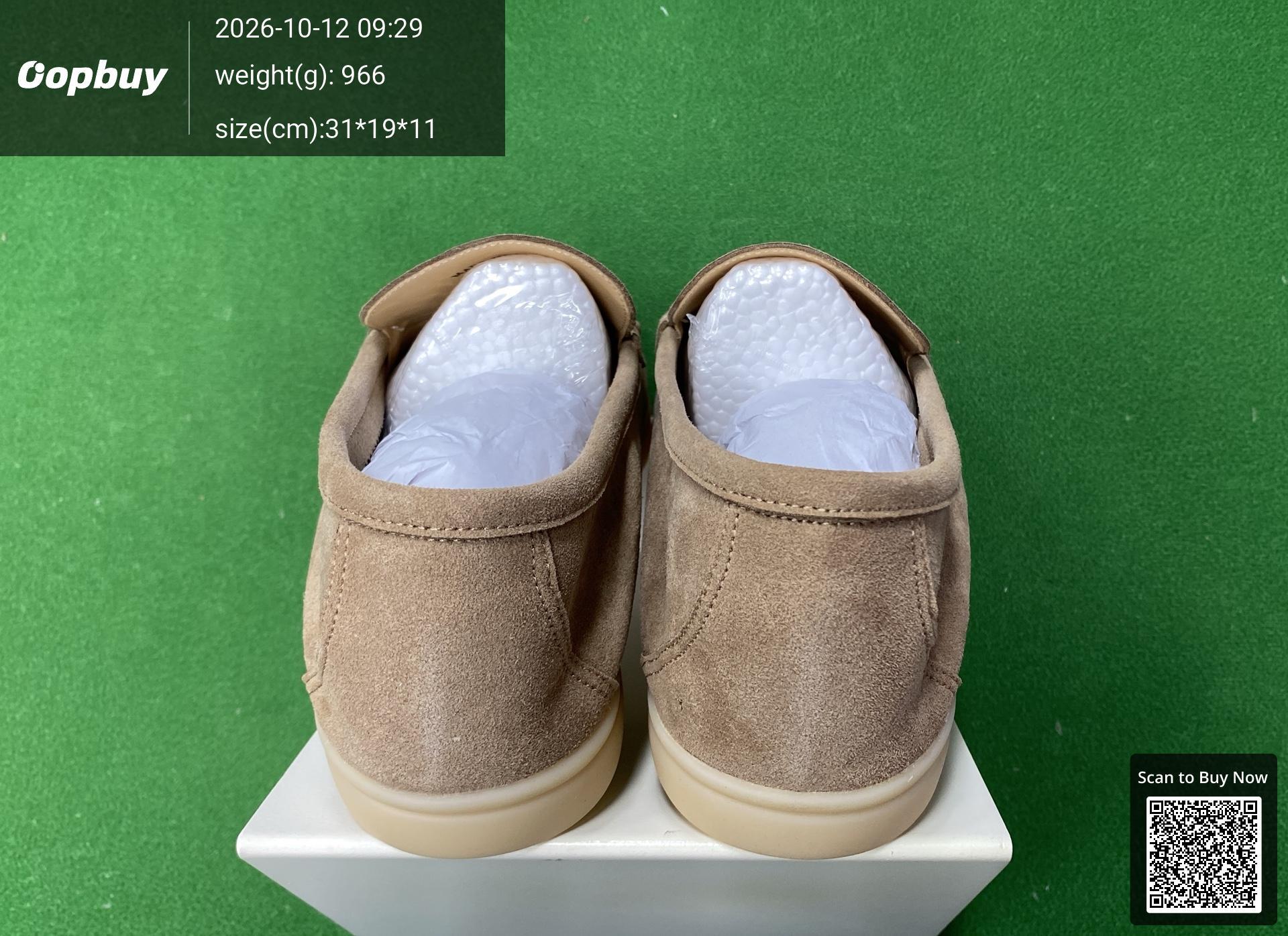 Foto QC 3 de Loro Piana Summer Walk Suede Slip-on Loafers