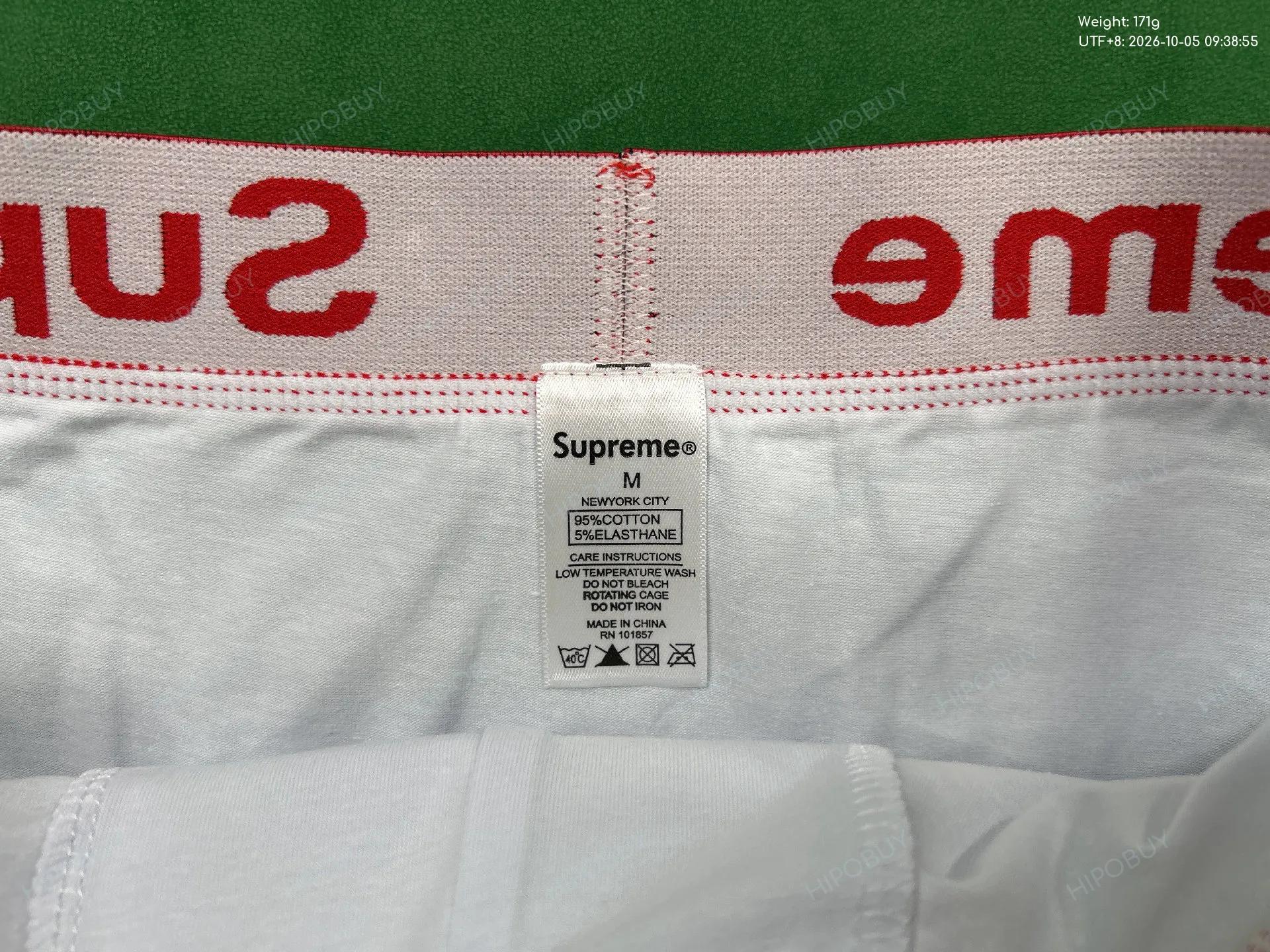 Foto QC 4 de Supreme Underwear Cotton Boxer Briefs Red