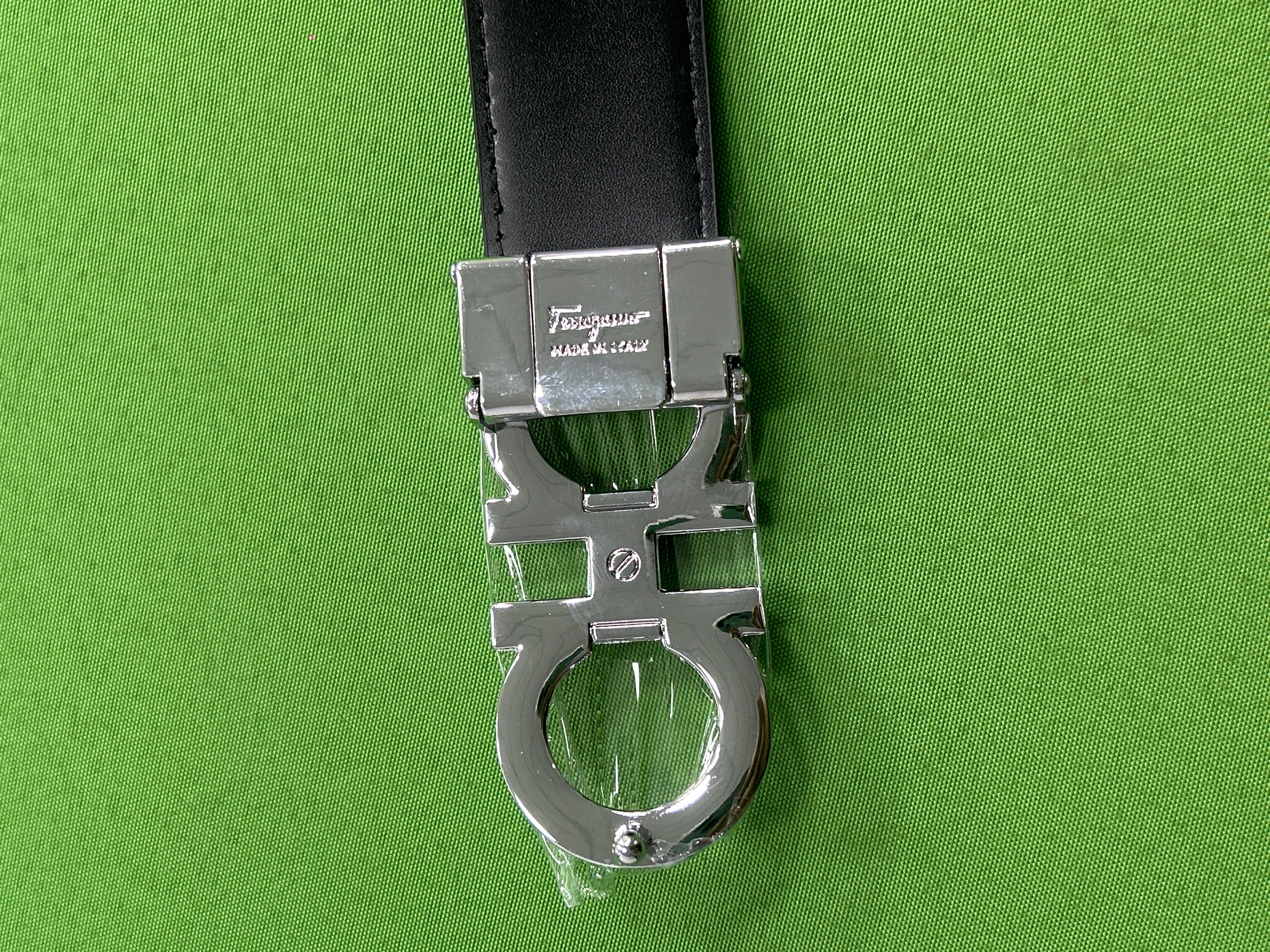 Foto QC 2 de Ferragamo Double Gancini Reversible Belt Black