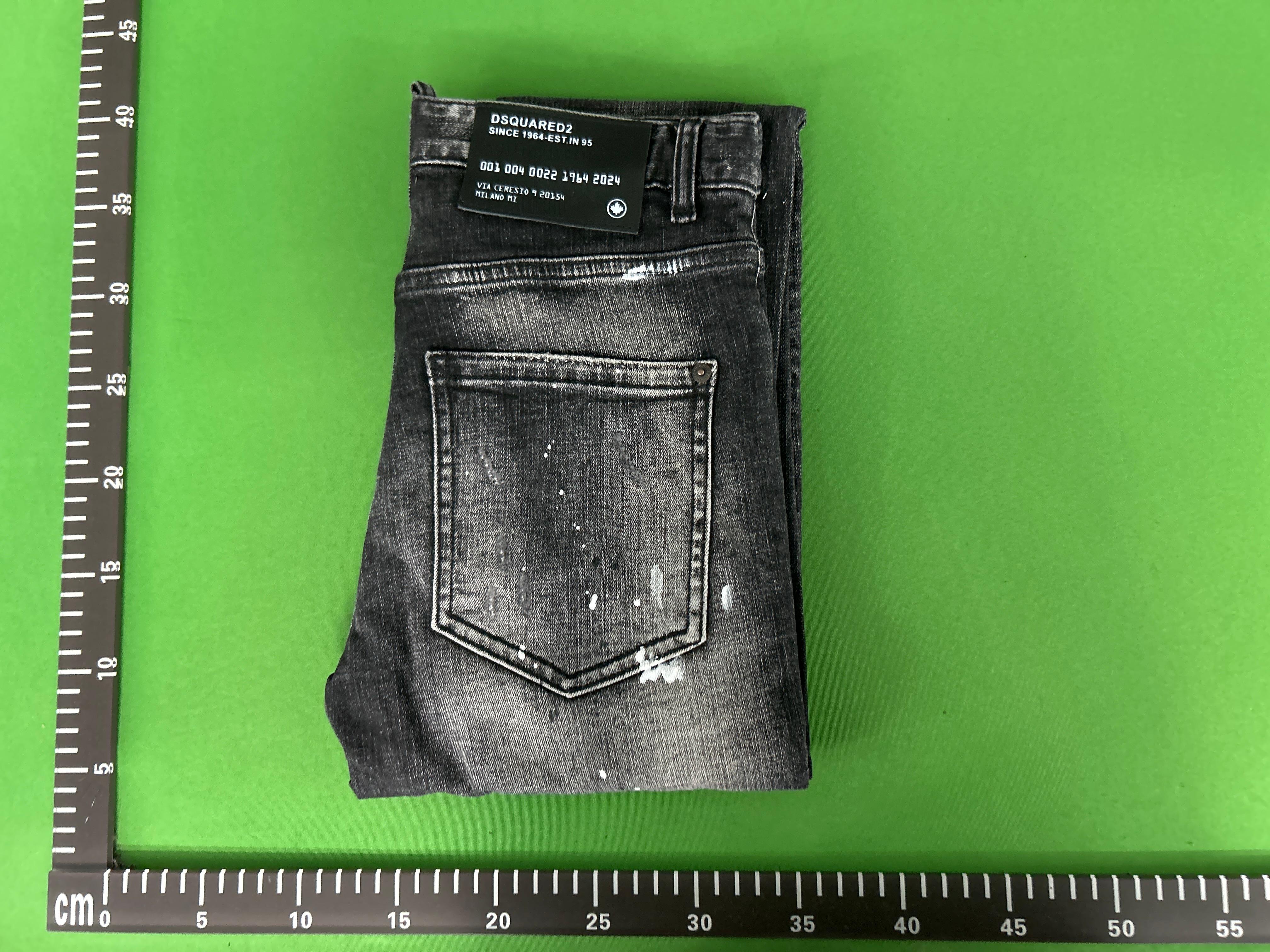 Foto QC 1 de Philipp Plein Jeans Distressed Studded Biker Slim Grey