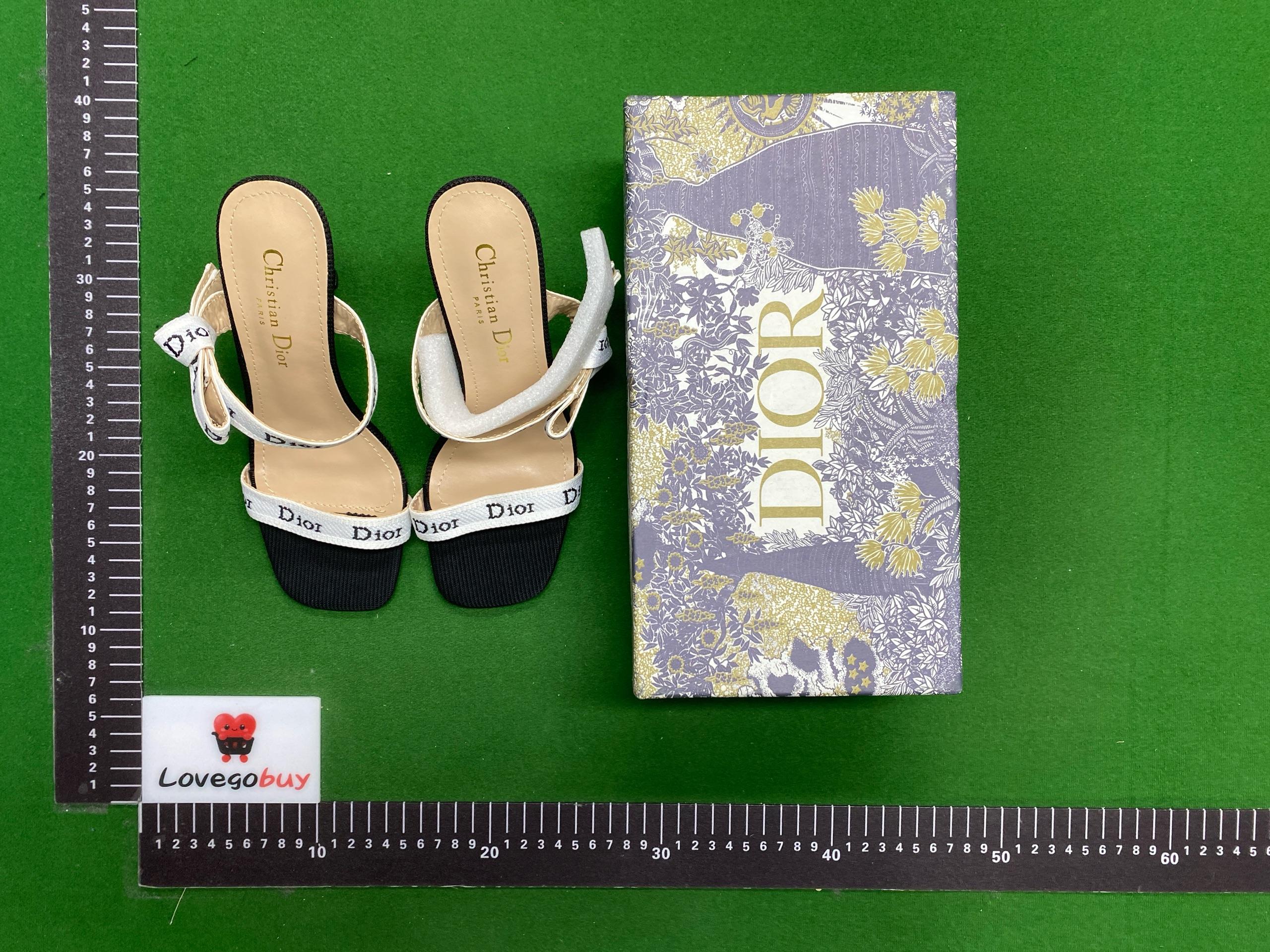 Foto QC 4 de Dior J'Adior Heeled Sandals Logo Ribbon Bow Black White