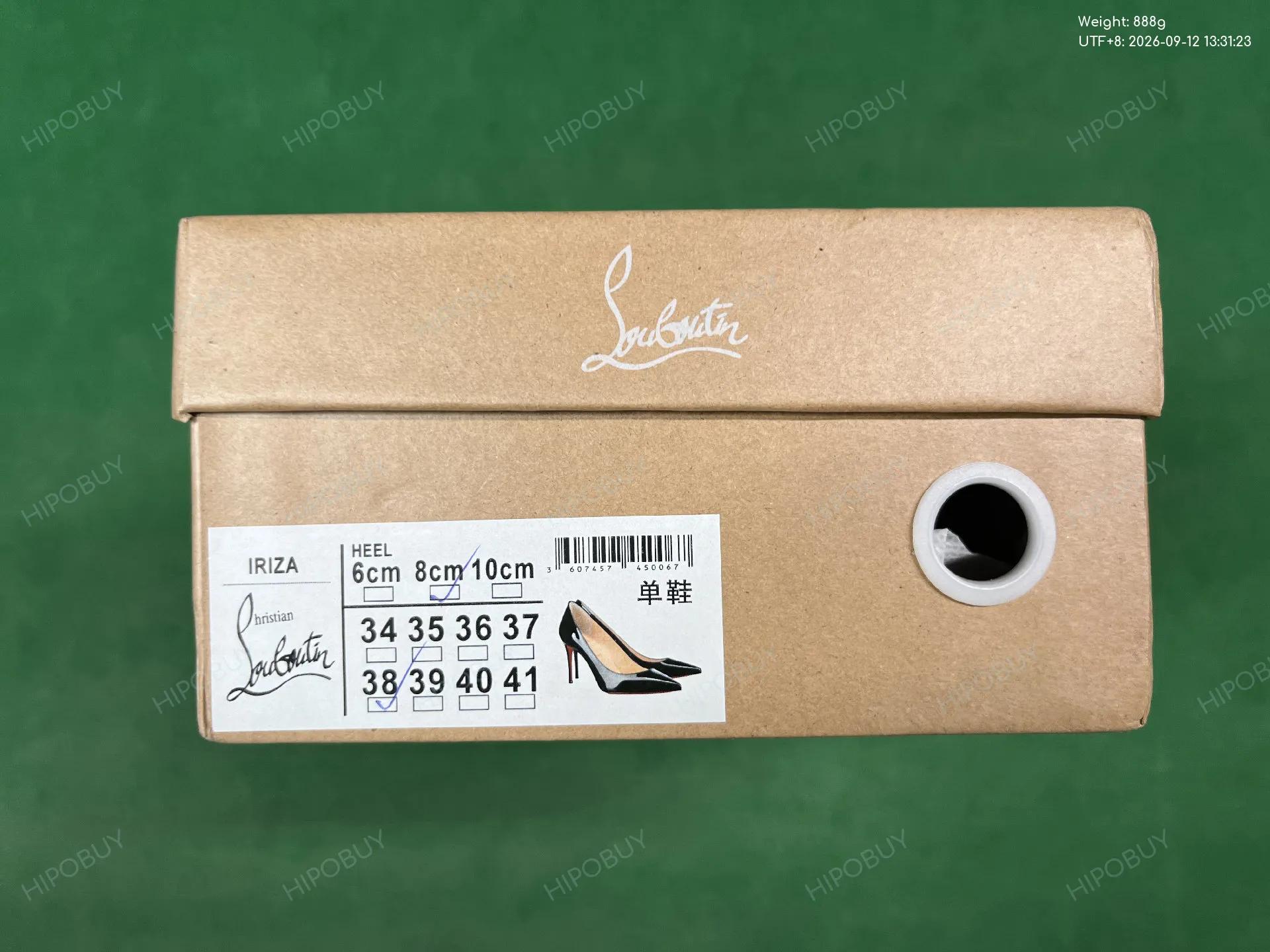 Foto QC 8 de Christian Louboutin Miss Sab Leather Block Heel Sandals Beige