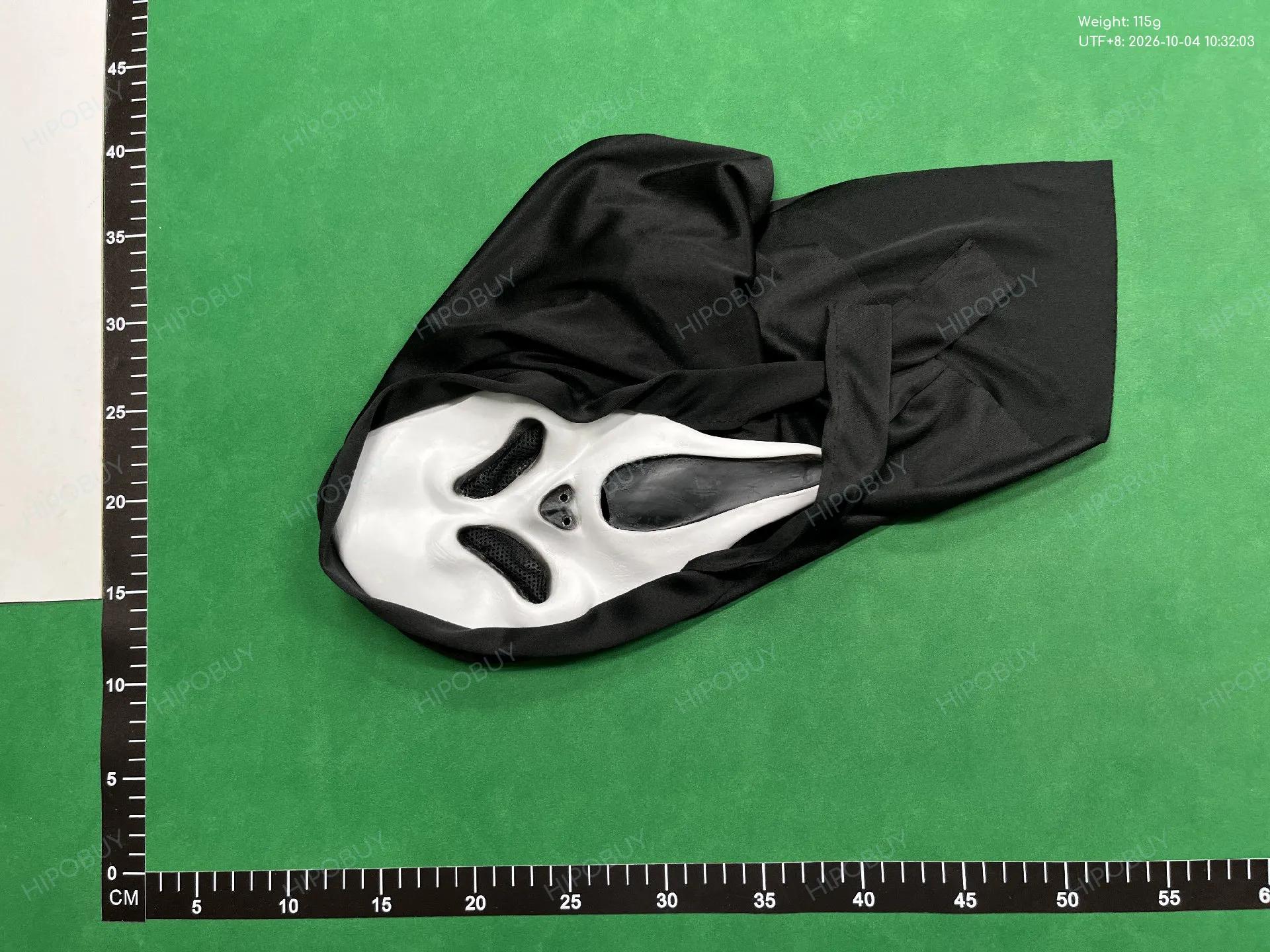 Foto QC 3 de Generic Ghost Face Scream Halloween Costume Latex Mask