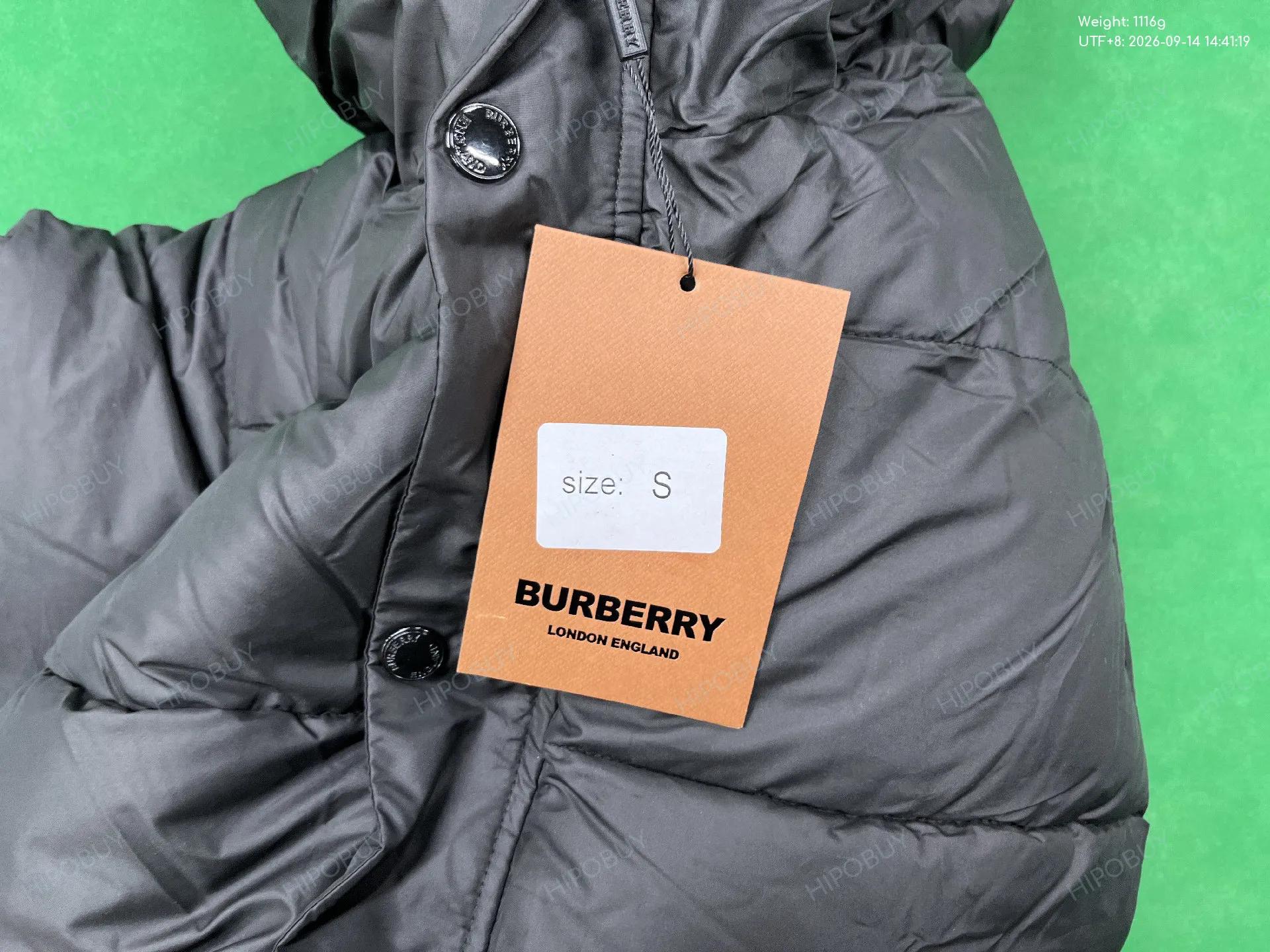 Foto QC 1 de Burberry Puffer Jacket Hooded Vintage Check Black