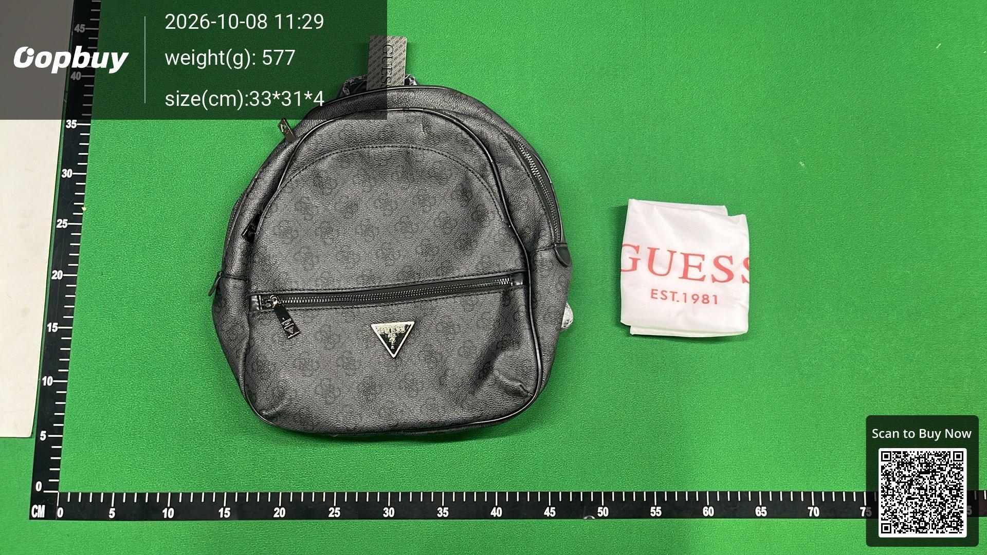 Foto QC 5 de Guess Erenia Backpack Large Coal Logo