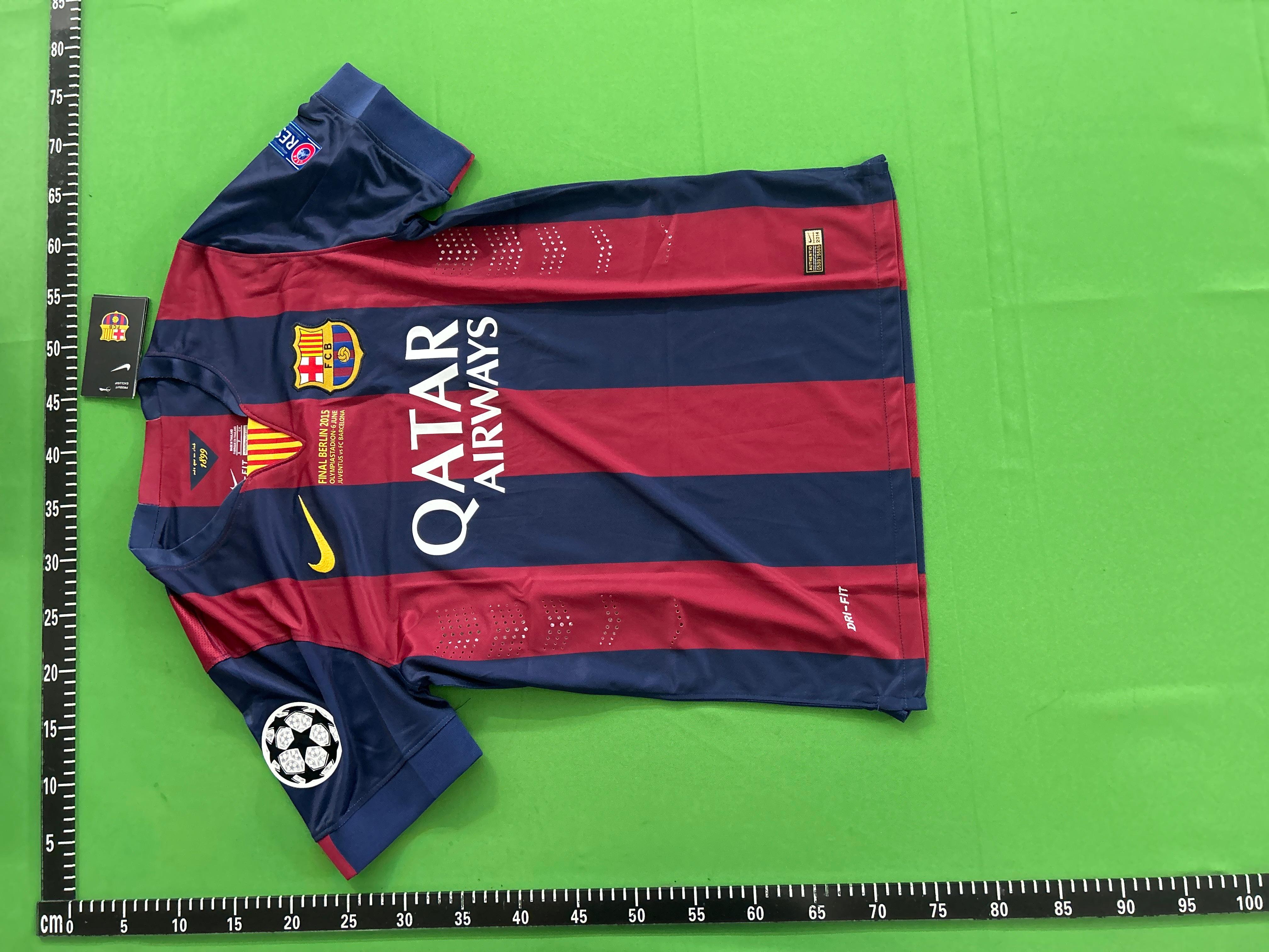 Foto QC 3 de Nike x FC Barcelona Retro 2014/15 Home Champions League Final Neymar Jr #11 Jersey Blue/Red