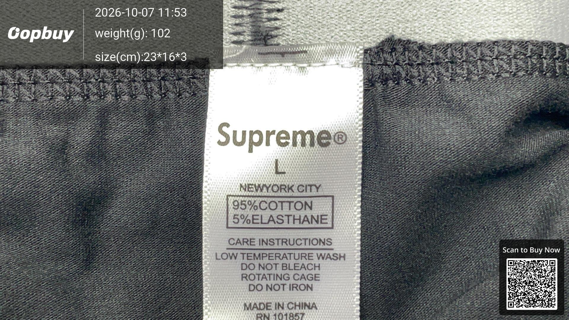Foto QC 7 de Supreme Underwear Cotton Boxer Brief Grey