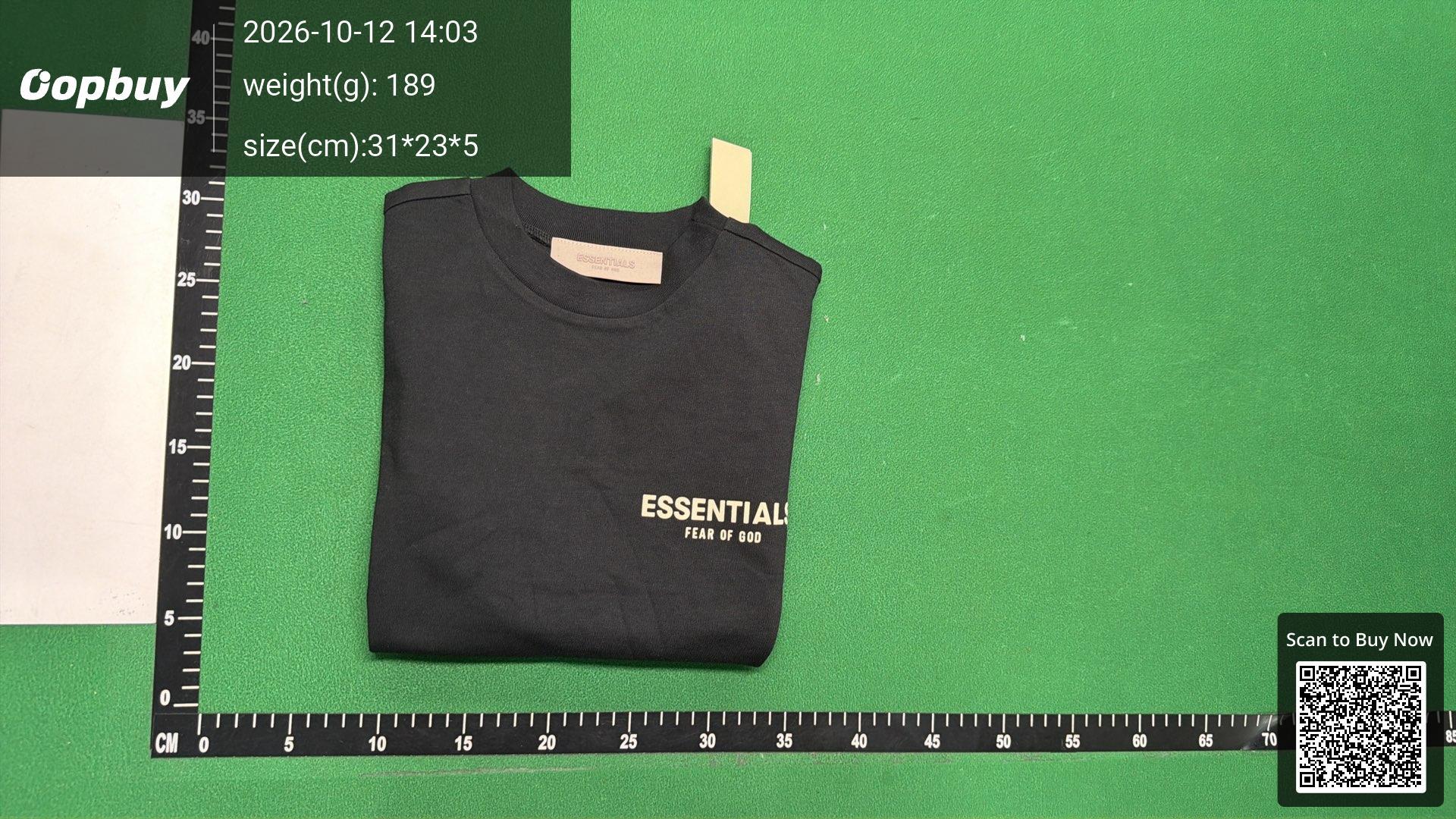 Foto QC 4 de Fear of God Essentials Kids T-shirt Logo Black