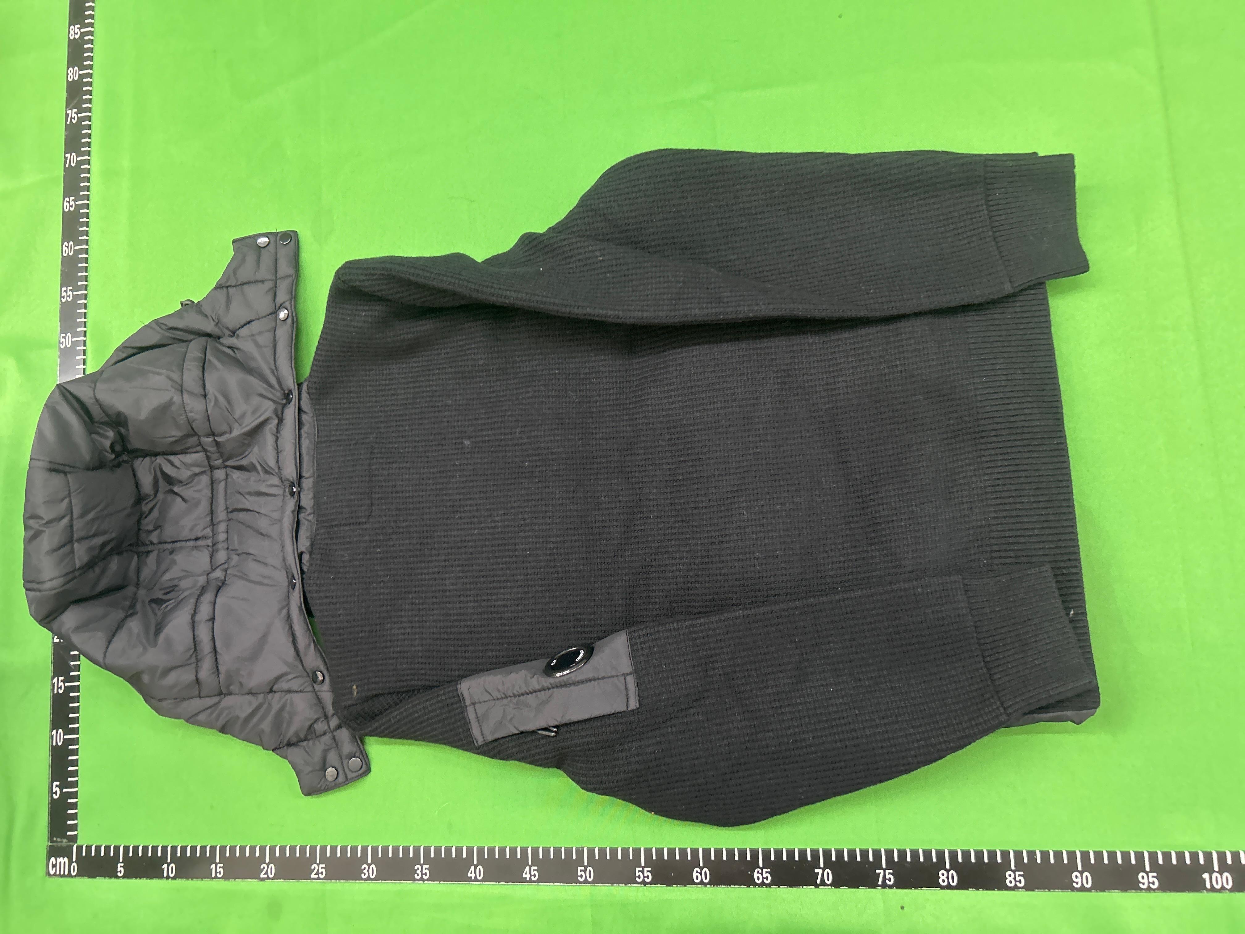 Foto QC 8 de C.P. Company Puffer Jacket Knit Sleeve Hooded Lens Grey