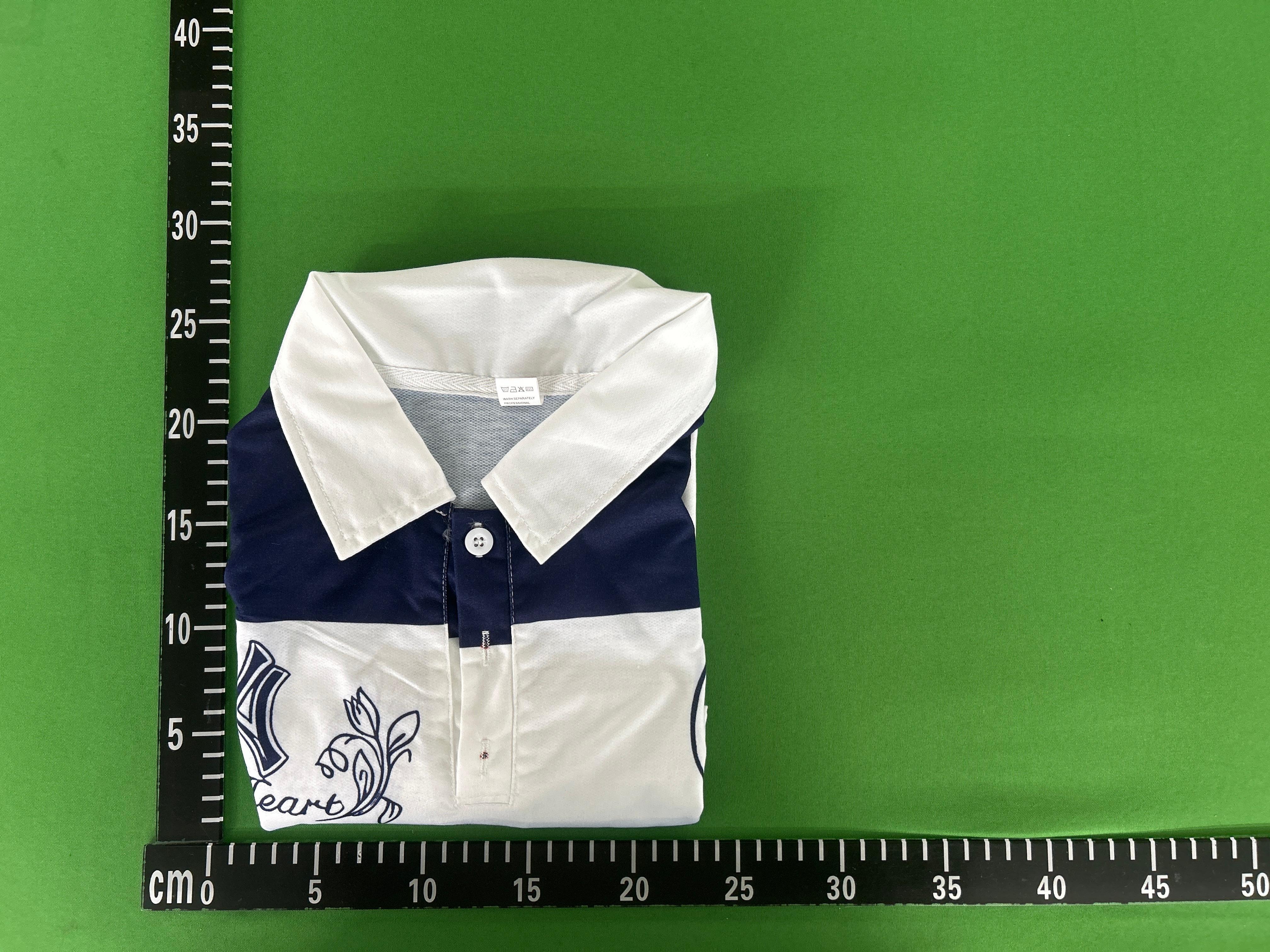 Foto QC 5 de Other Shirt Y2K 3D Print Striped NY Graphic Blue White