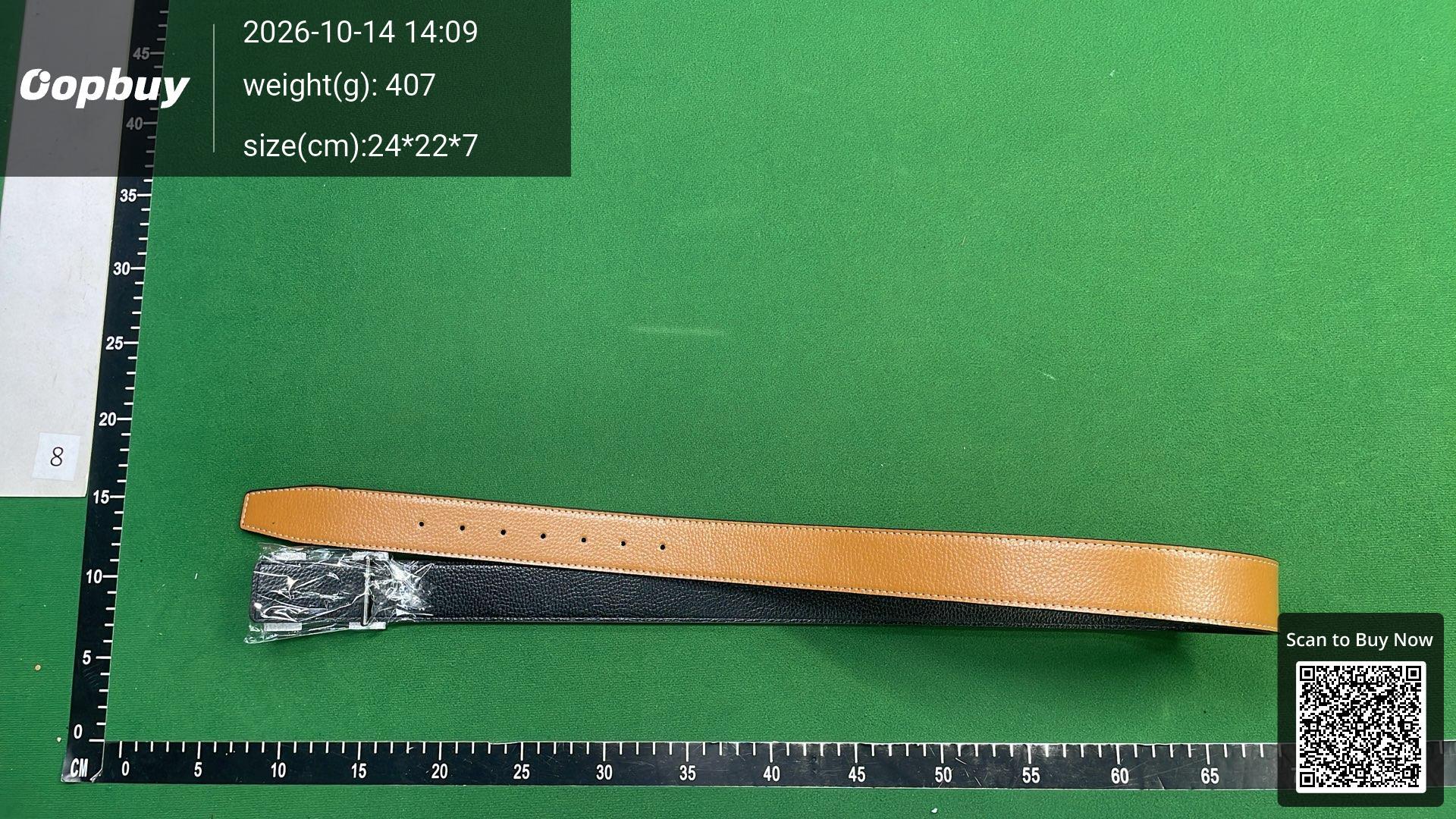 Foto QC 7 de Burberry B Buckle Reversible Belt Vintage Check