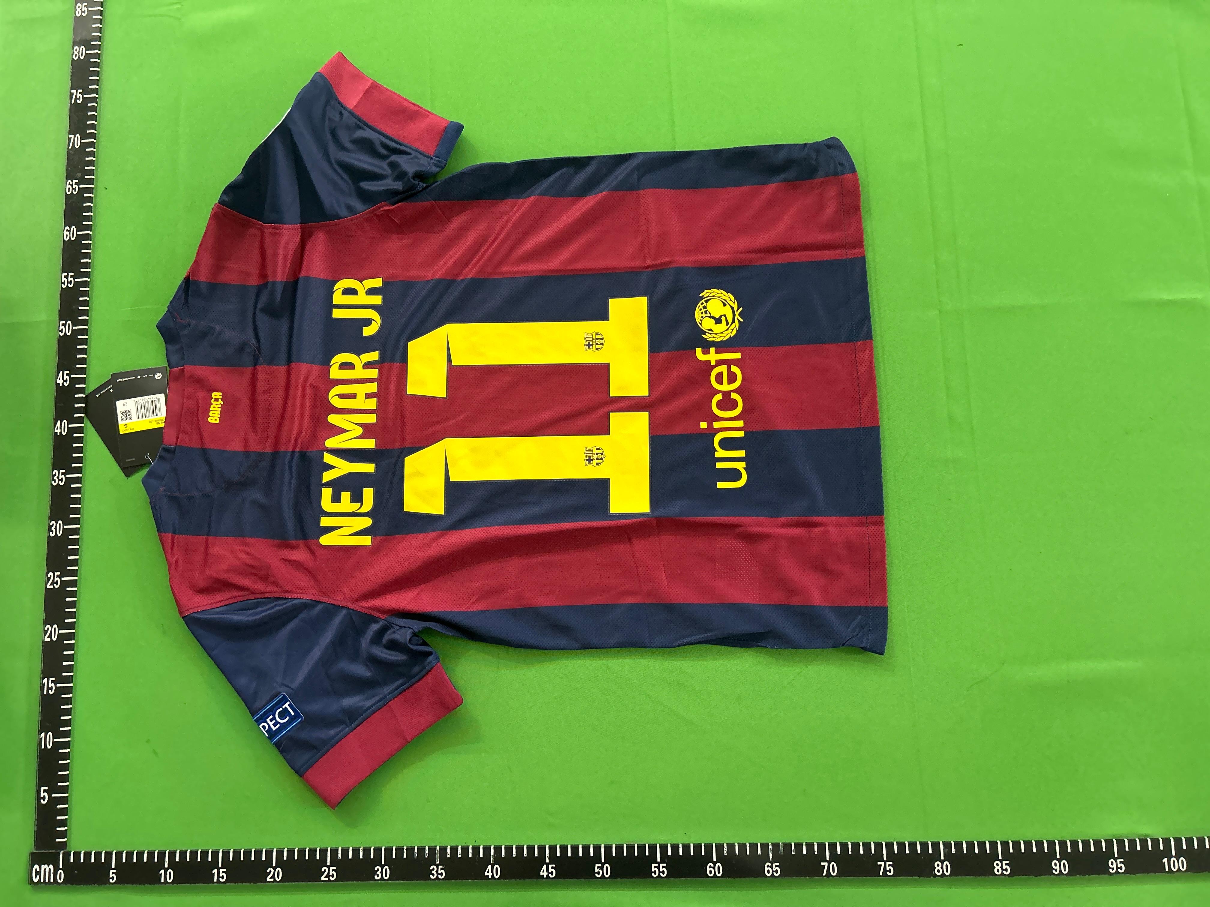 Foto QC 4 de Nike x FC Barcelona Retro 2014/15 Home Champions League Final Neymar Jr #11 Jersey Blue/Red