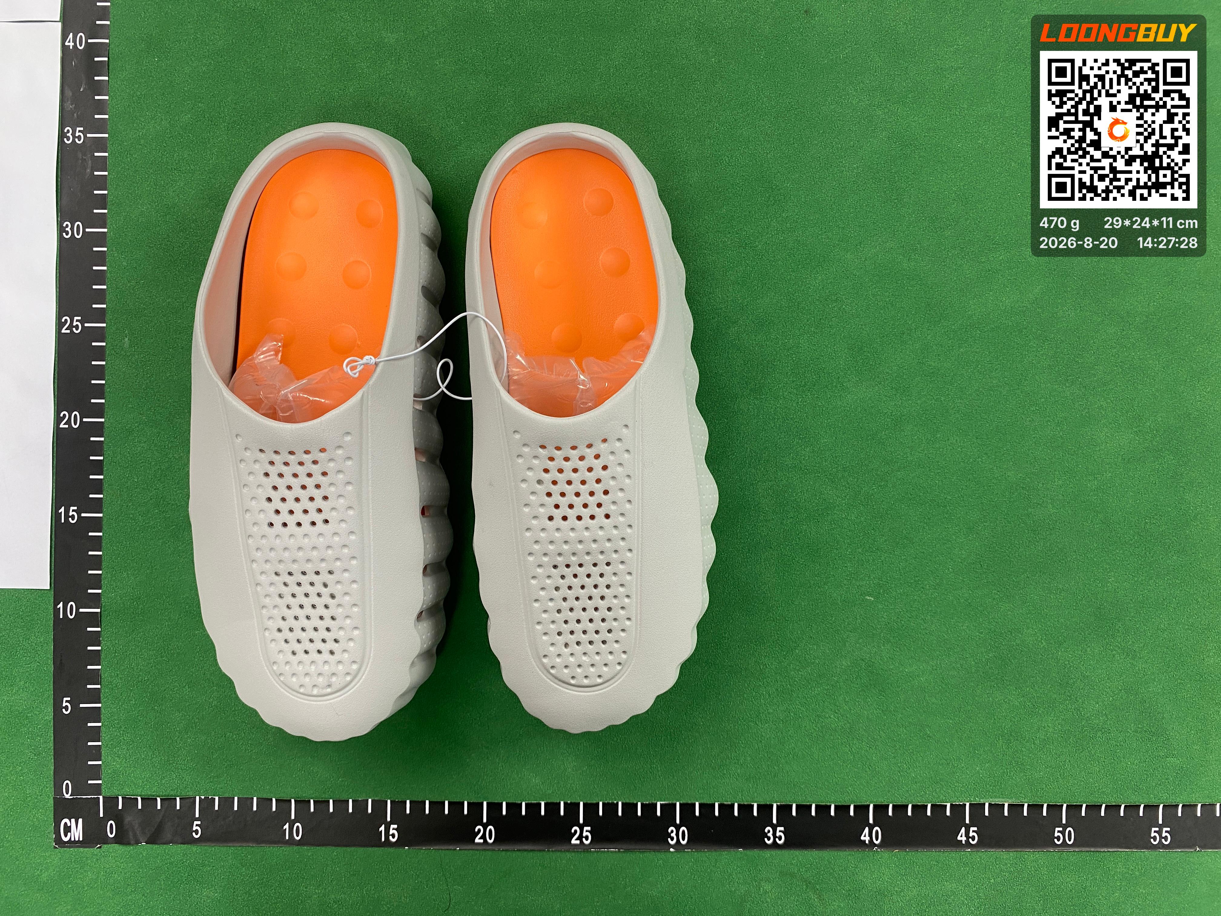 Foto QC 7 de Generic Wavy Closed-toe Slide Foam Grey Orange